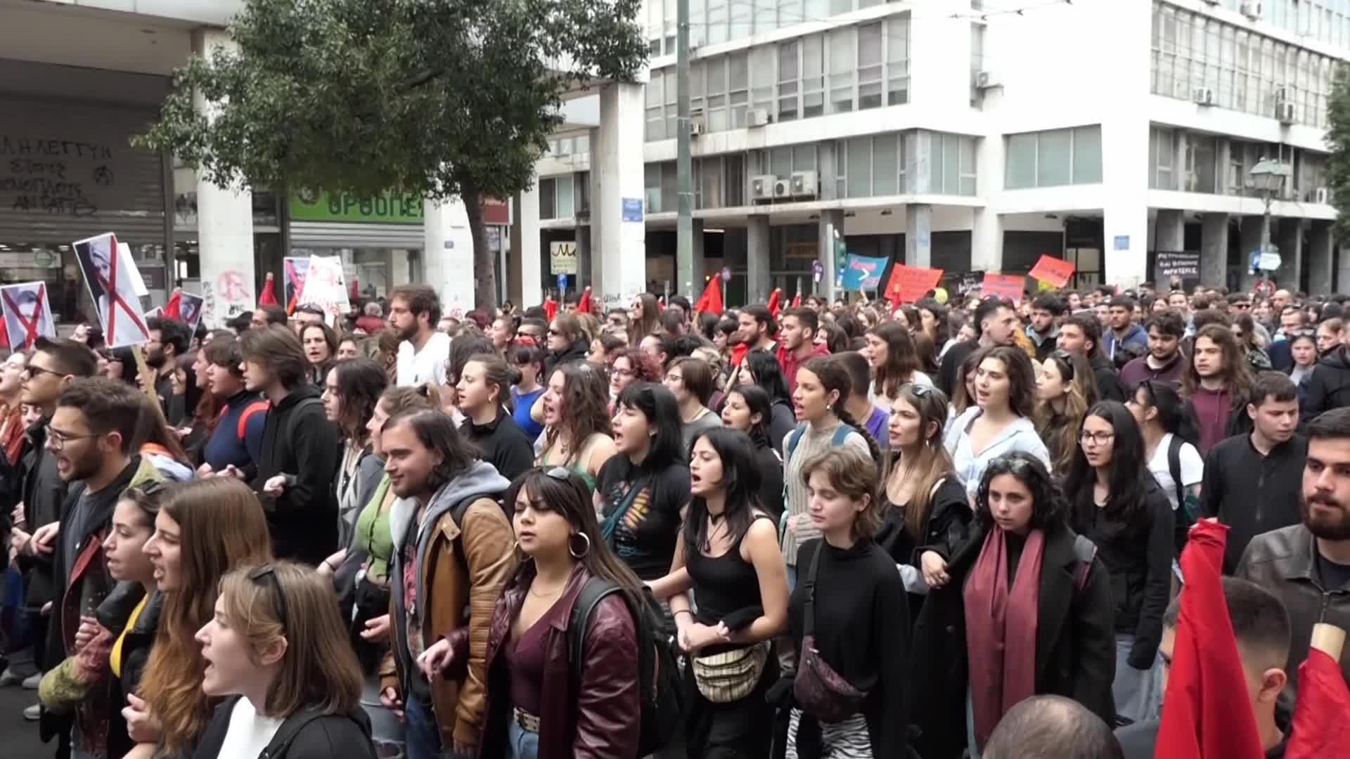 Greek students demand justice and accountability for fatal train crash tragedy
