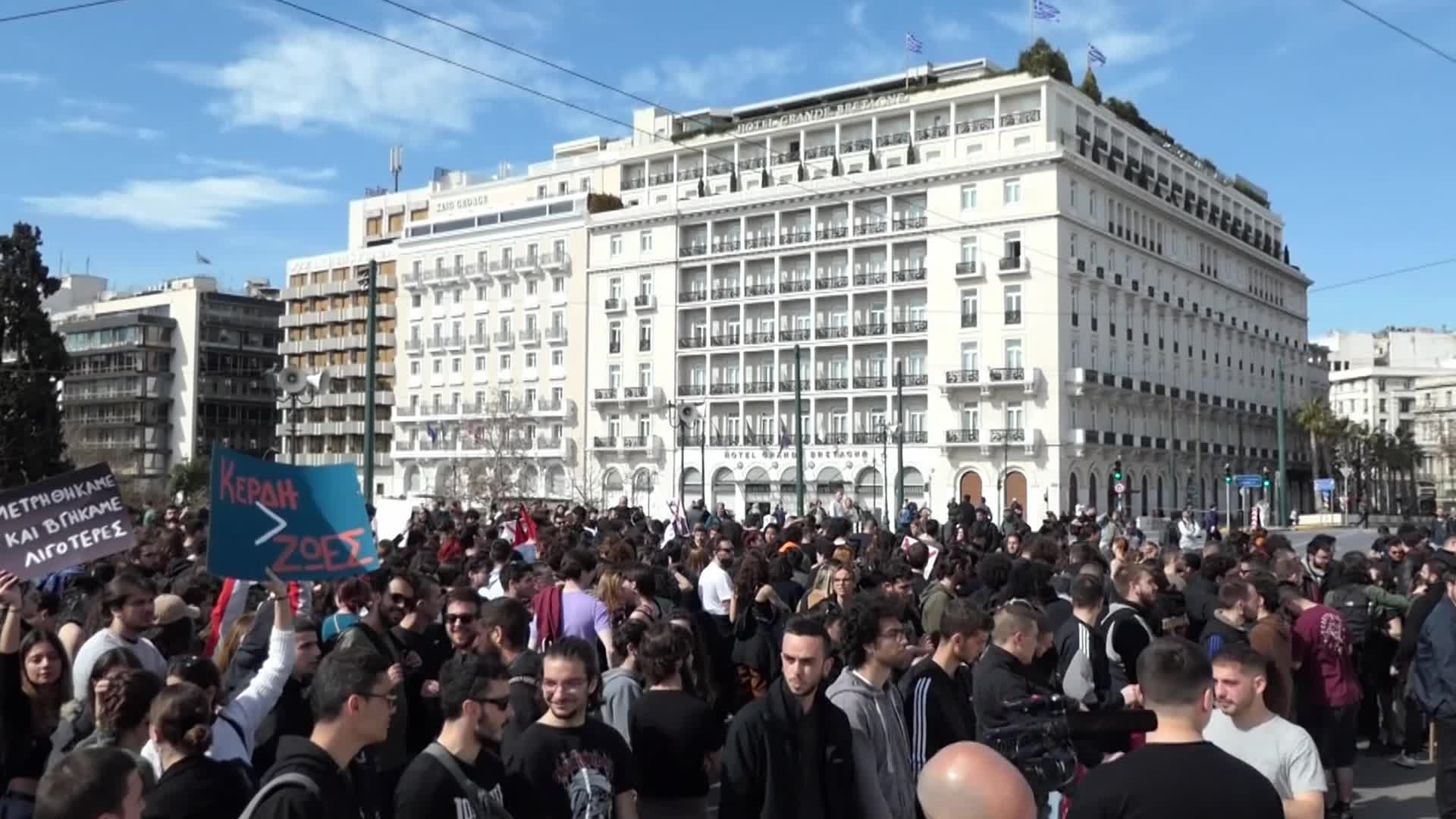 Greek students demand justice and accountability for fatal train crash tragedy