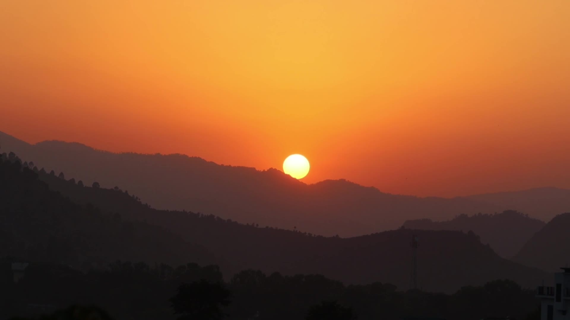 Sunsets on India Pakistan border in Poonch