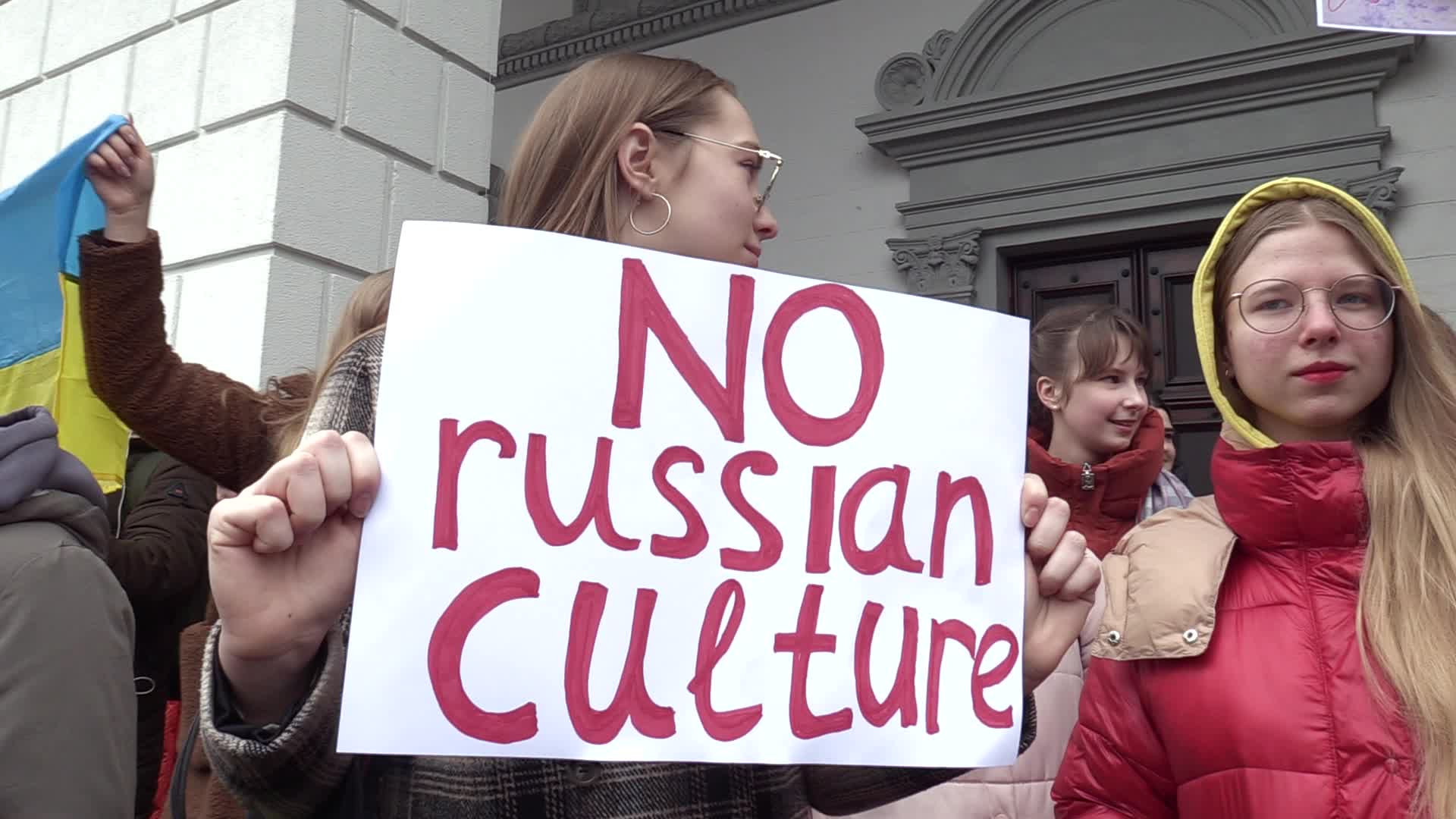 A rally against Russian culture in Ukraine in Kyiv, amid Russia's invasion of Ukraine