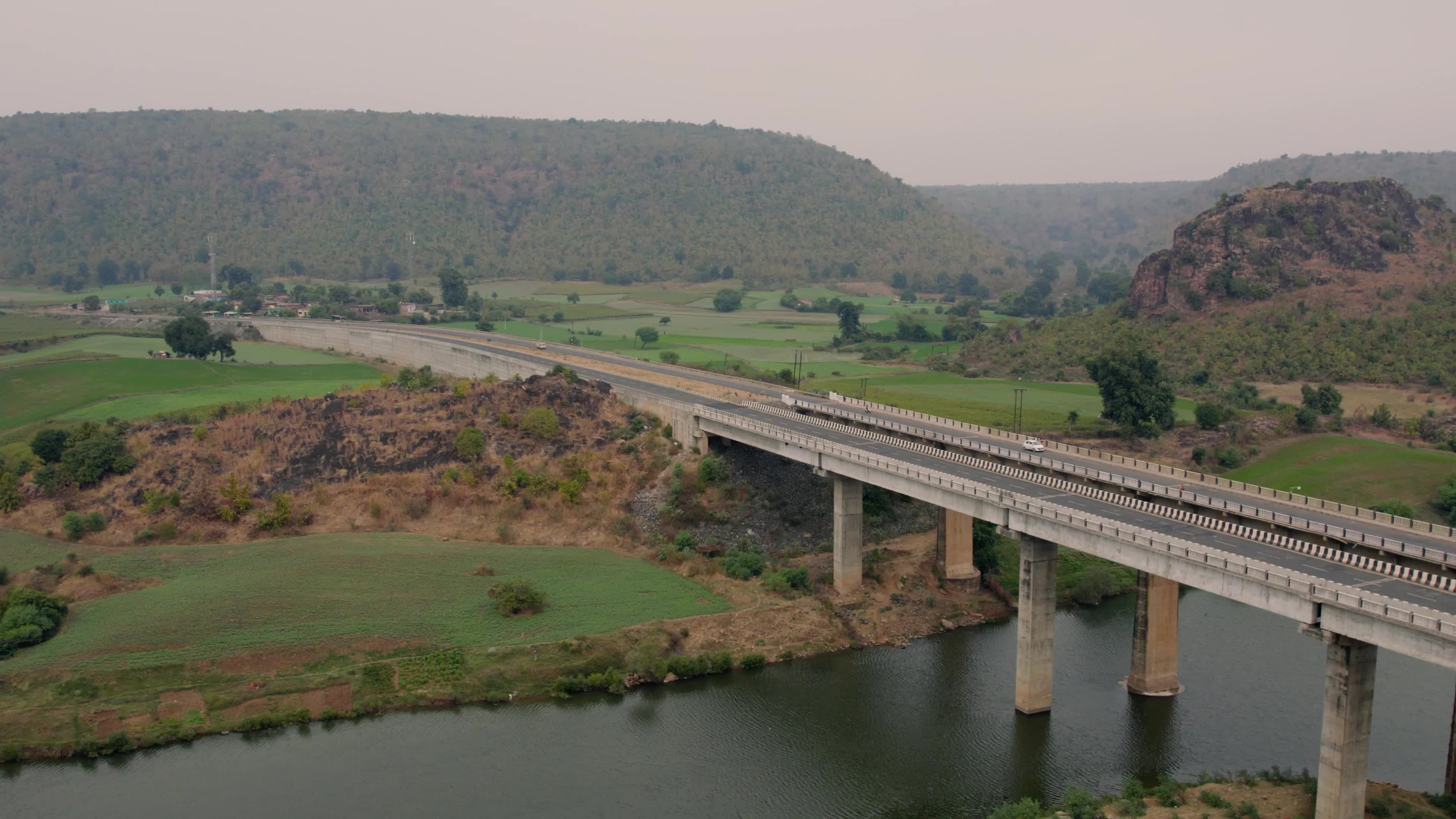 Beautiful Highway Roads in the Mountains in the Indian state of Chhattisgarh