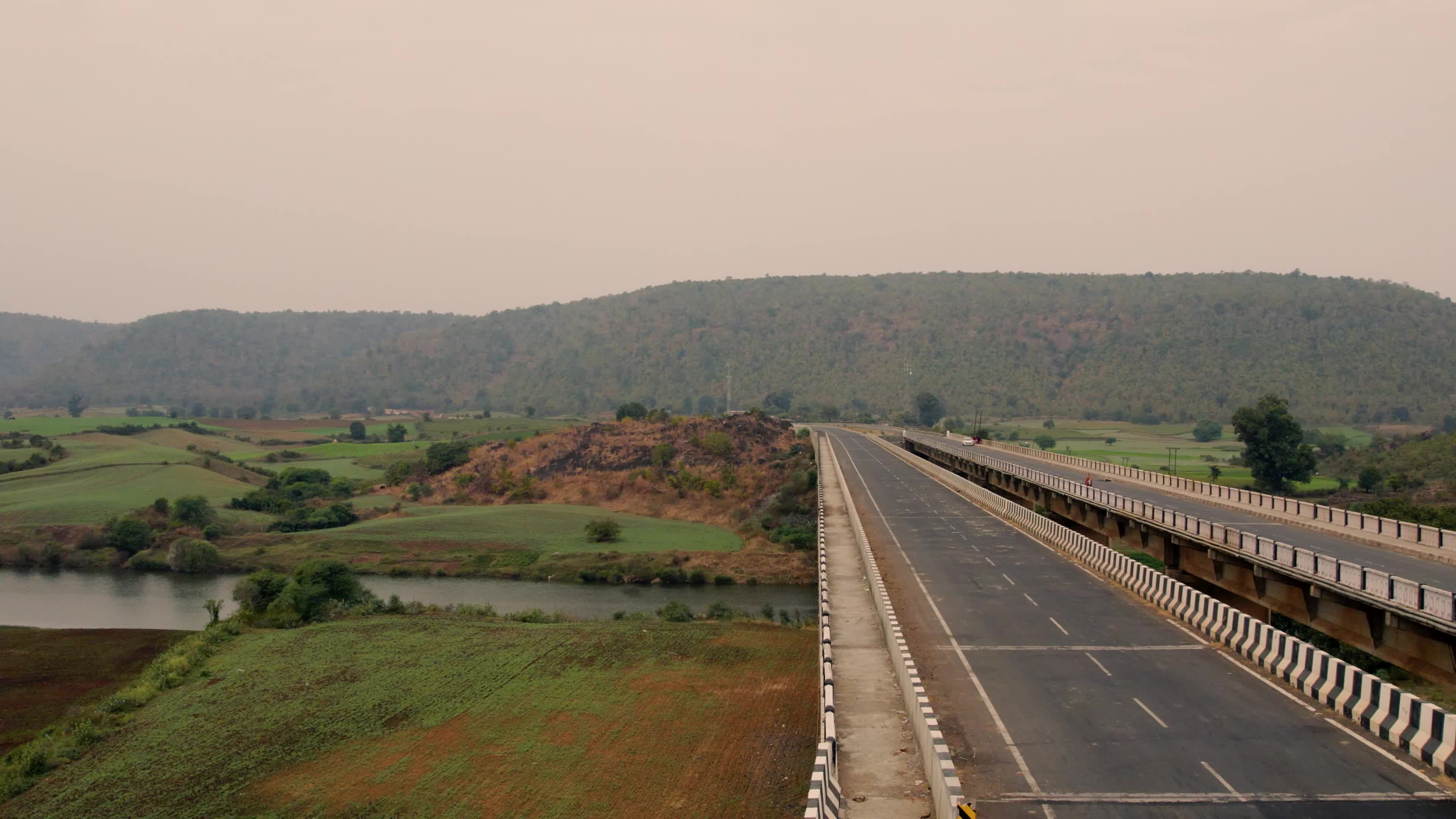 Beautiful Highway Roads in the Mountains in the Indian state of Chhattisgarh