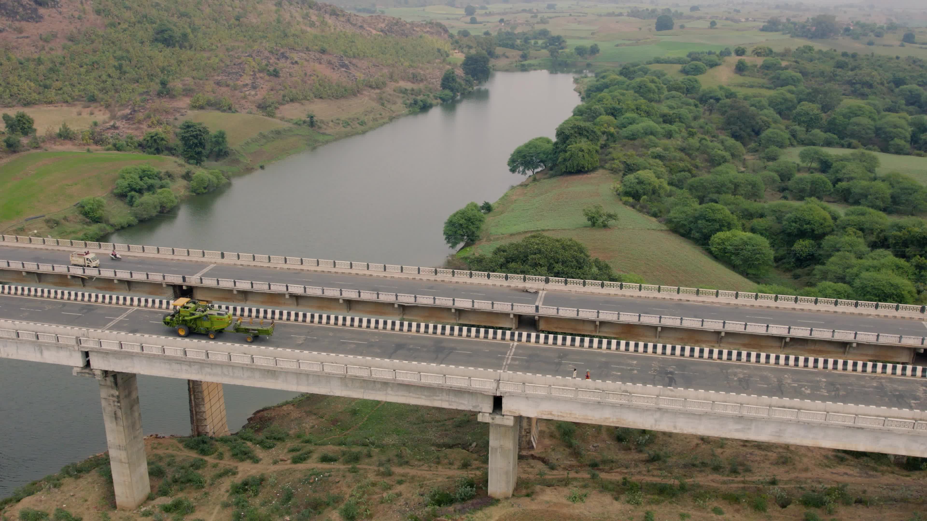 Beautiful Highway Roads in the Mountains in the Indian state of Chhattisgarh