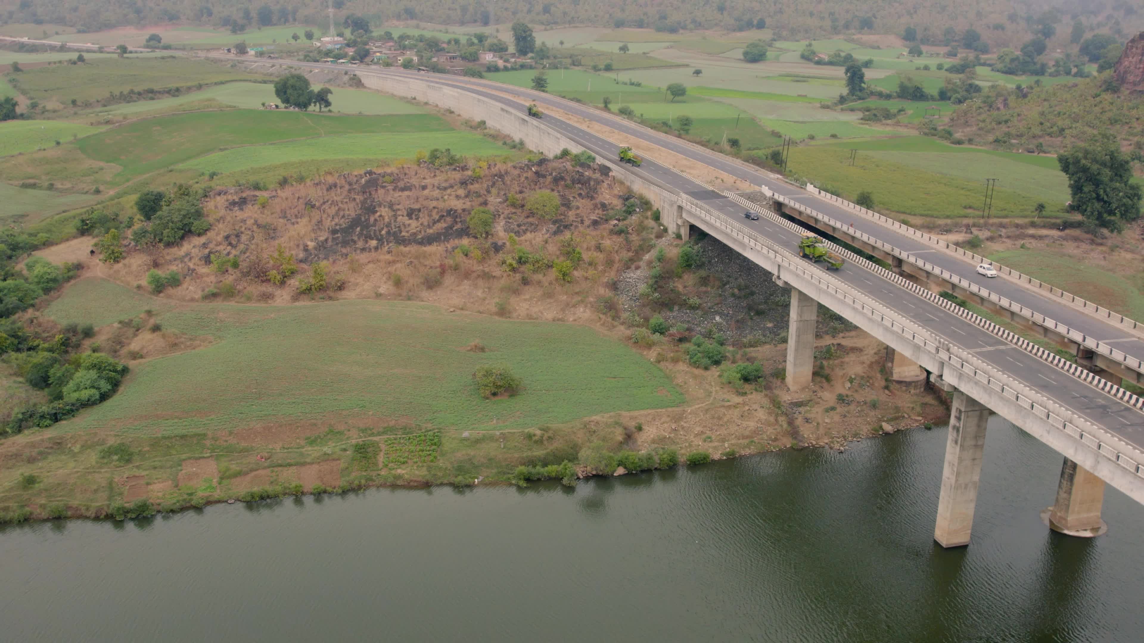 Beautiful Highway Roads in the Mountains in the Indian state of Chhattisgarh