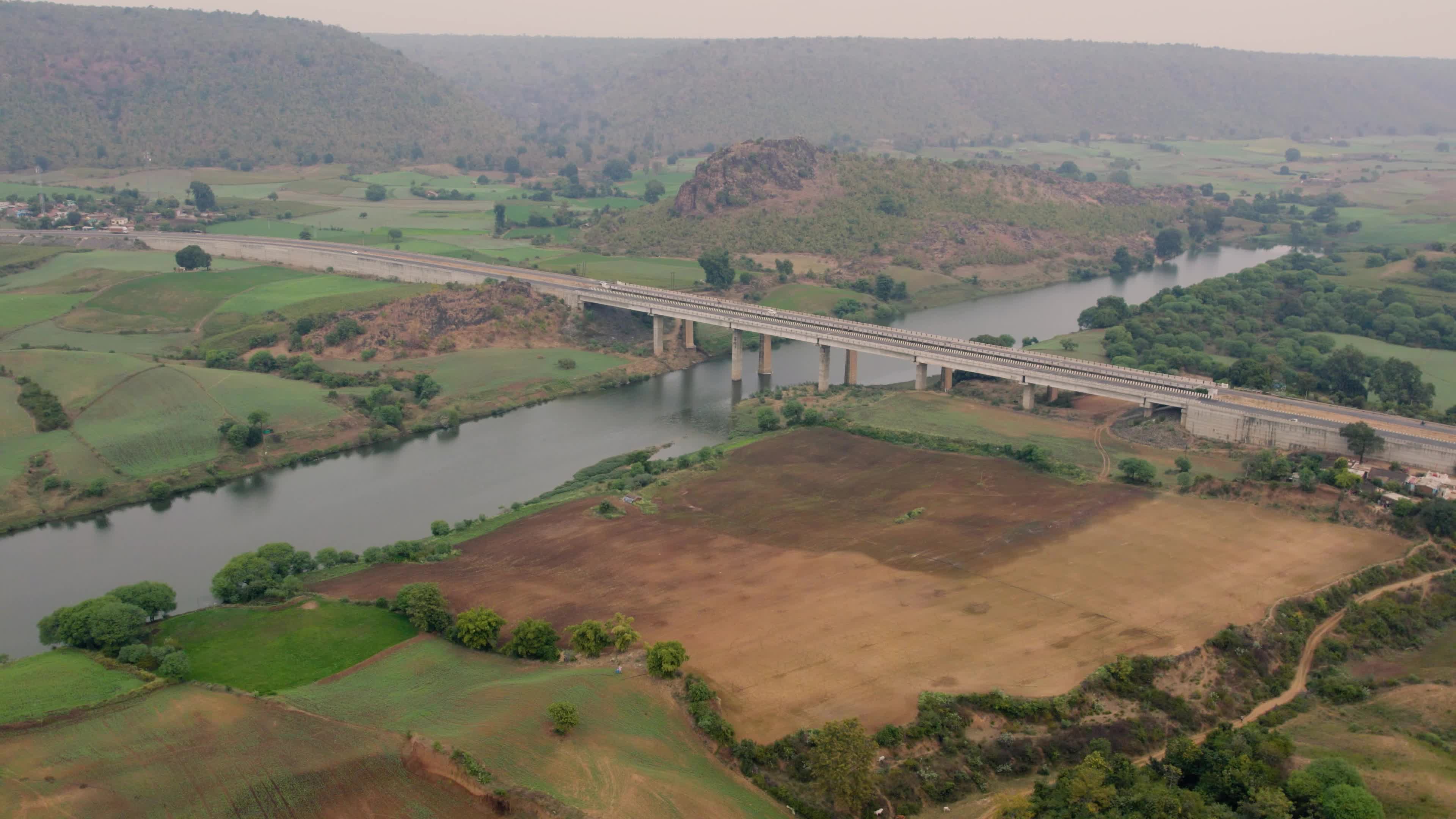 Beautiful Highway Roads in the Mountains in the Indian state of Chhattisgarh
