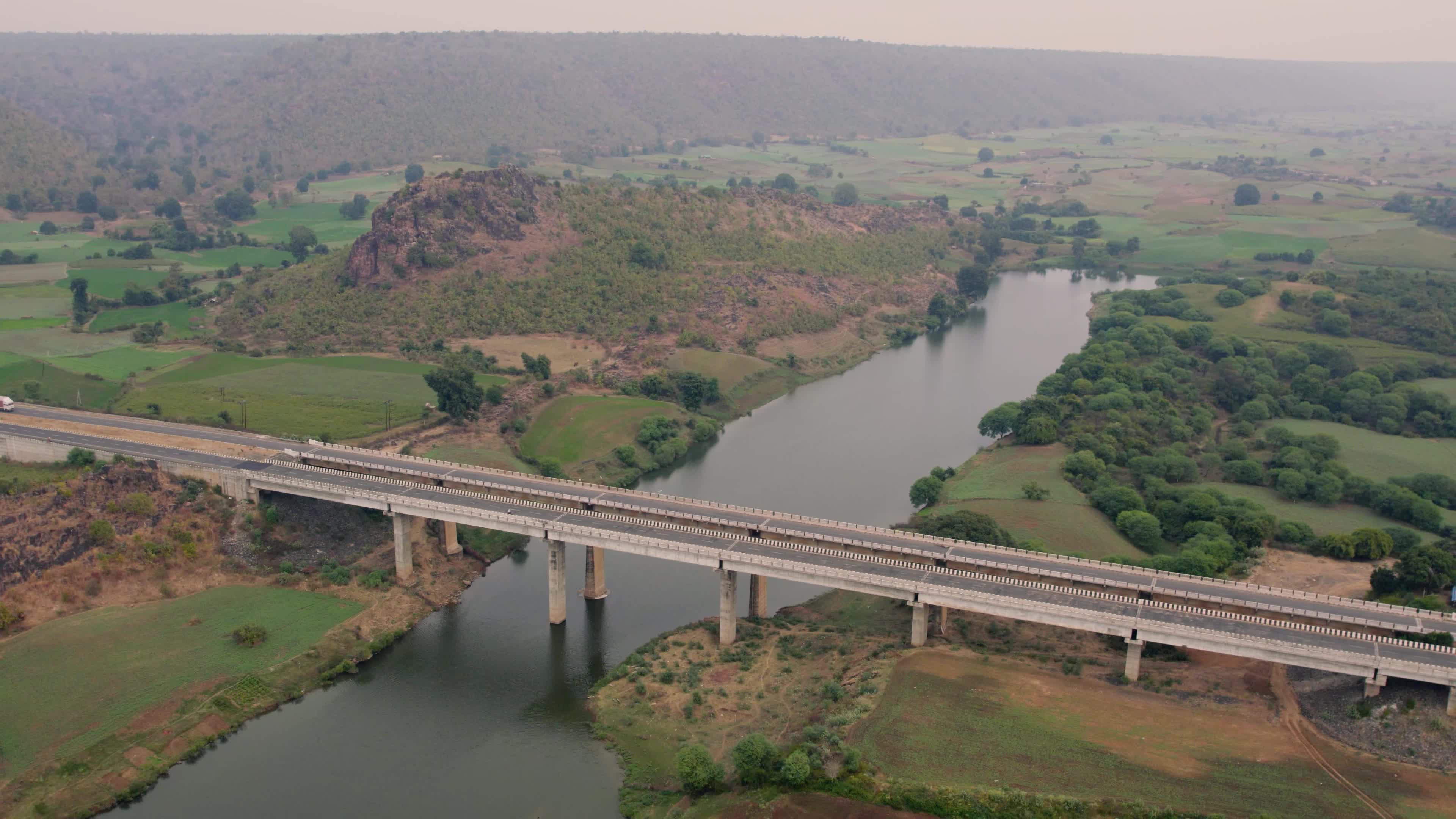 Beautiful Highway Roads in the Mountains in the Indian state of Chhattisgarh