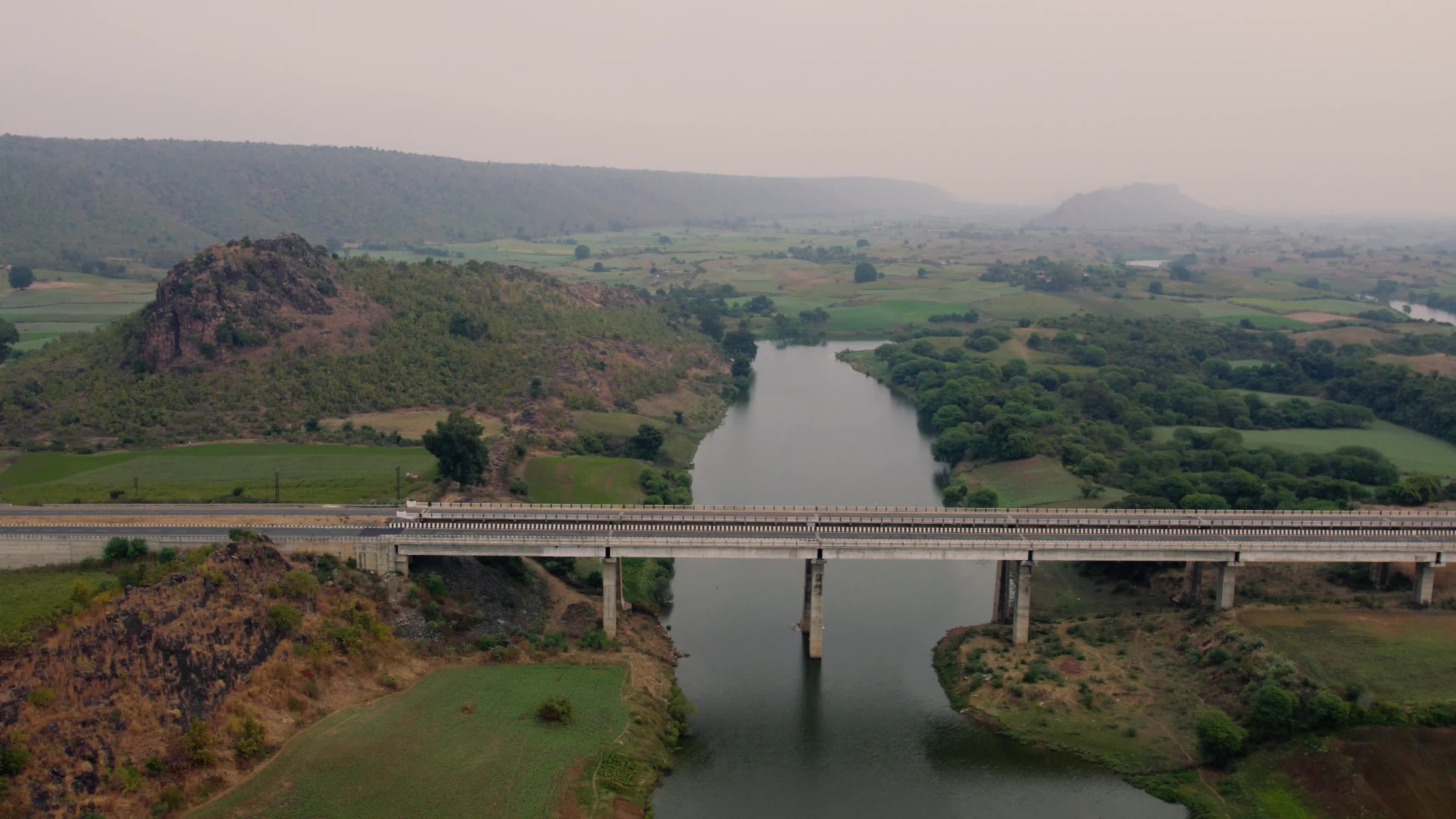 Beautiful Highway Roads in the Mountains in the Indian state of Chhattisgarh