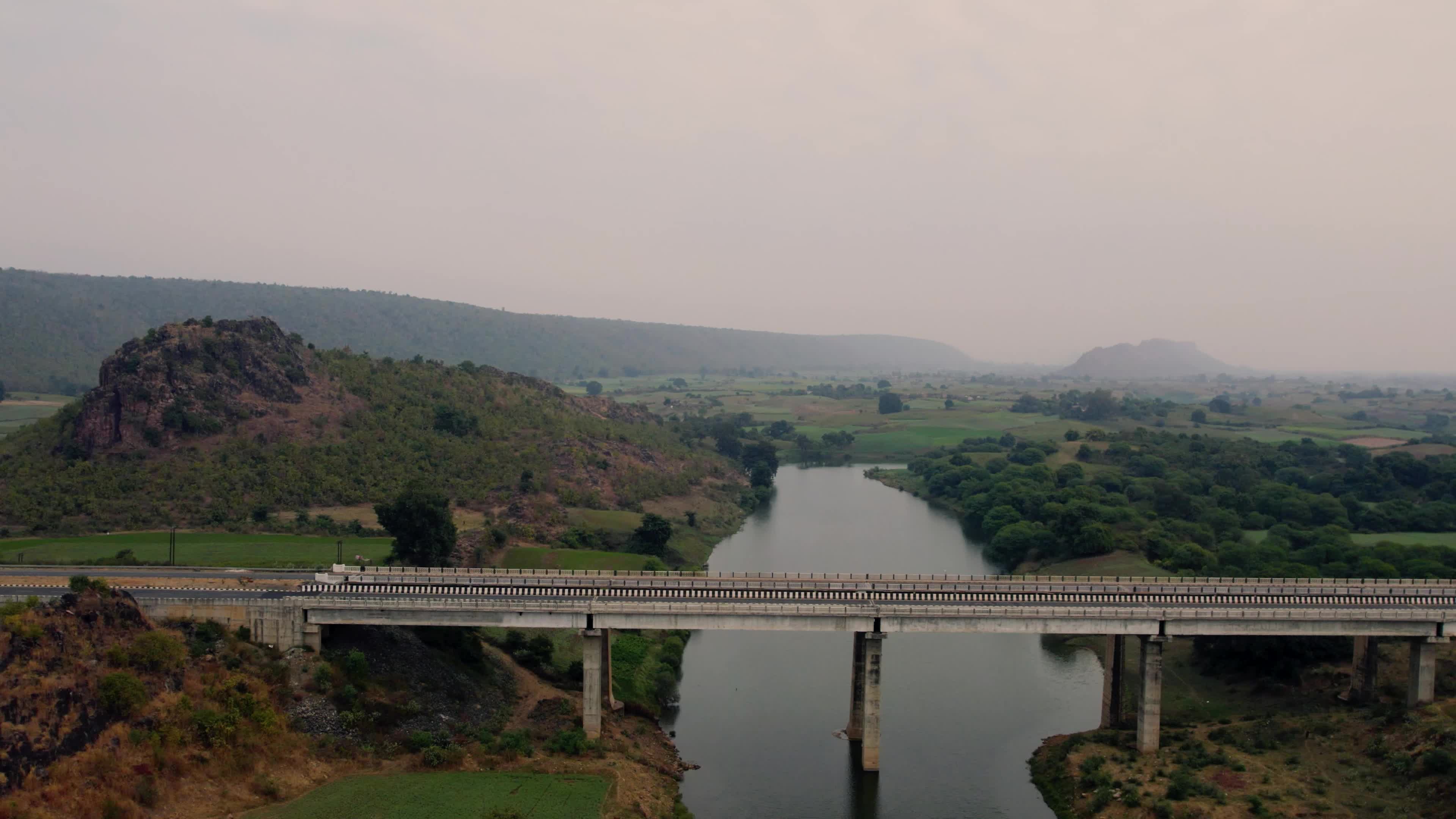 Beautiful Highway Roads in the Mountains in the Indian state of Chhattisgarh