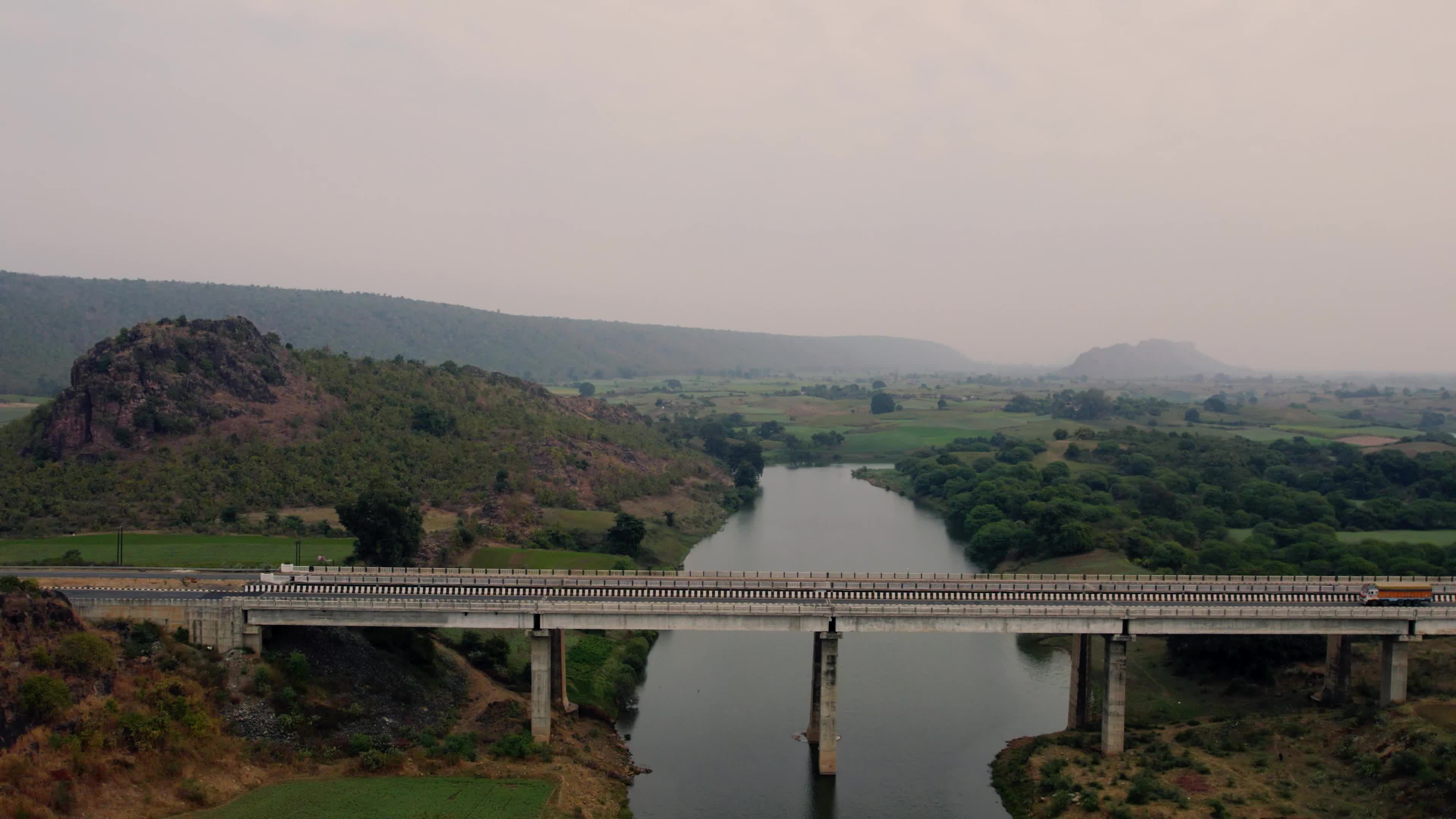 Beautiful Highway Roads in the Mountains in the Indian state of Chhattisgarh
