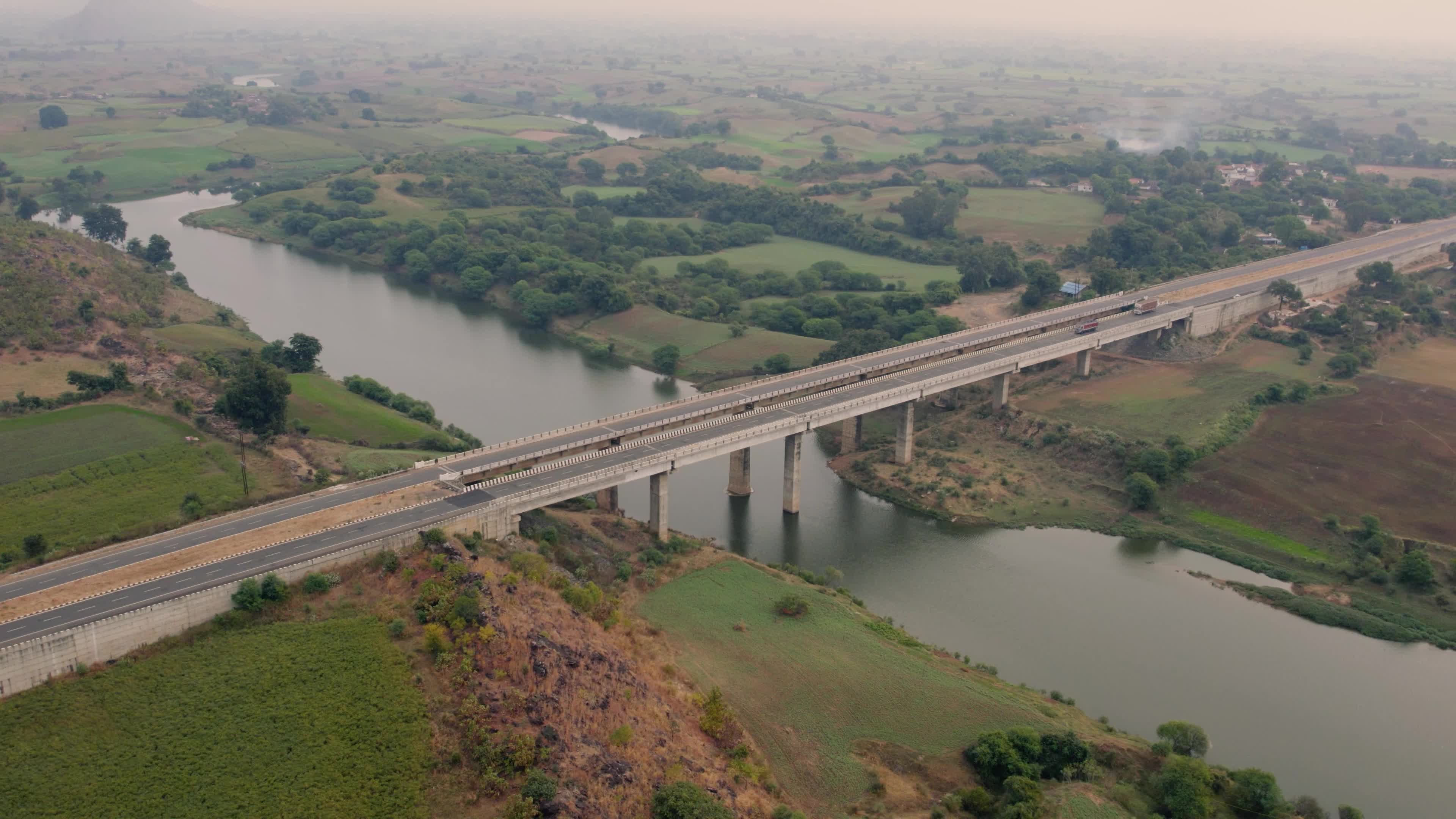 Beautiful Highway Roads in the Mountains in the Indian state of Chhattisgarh