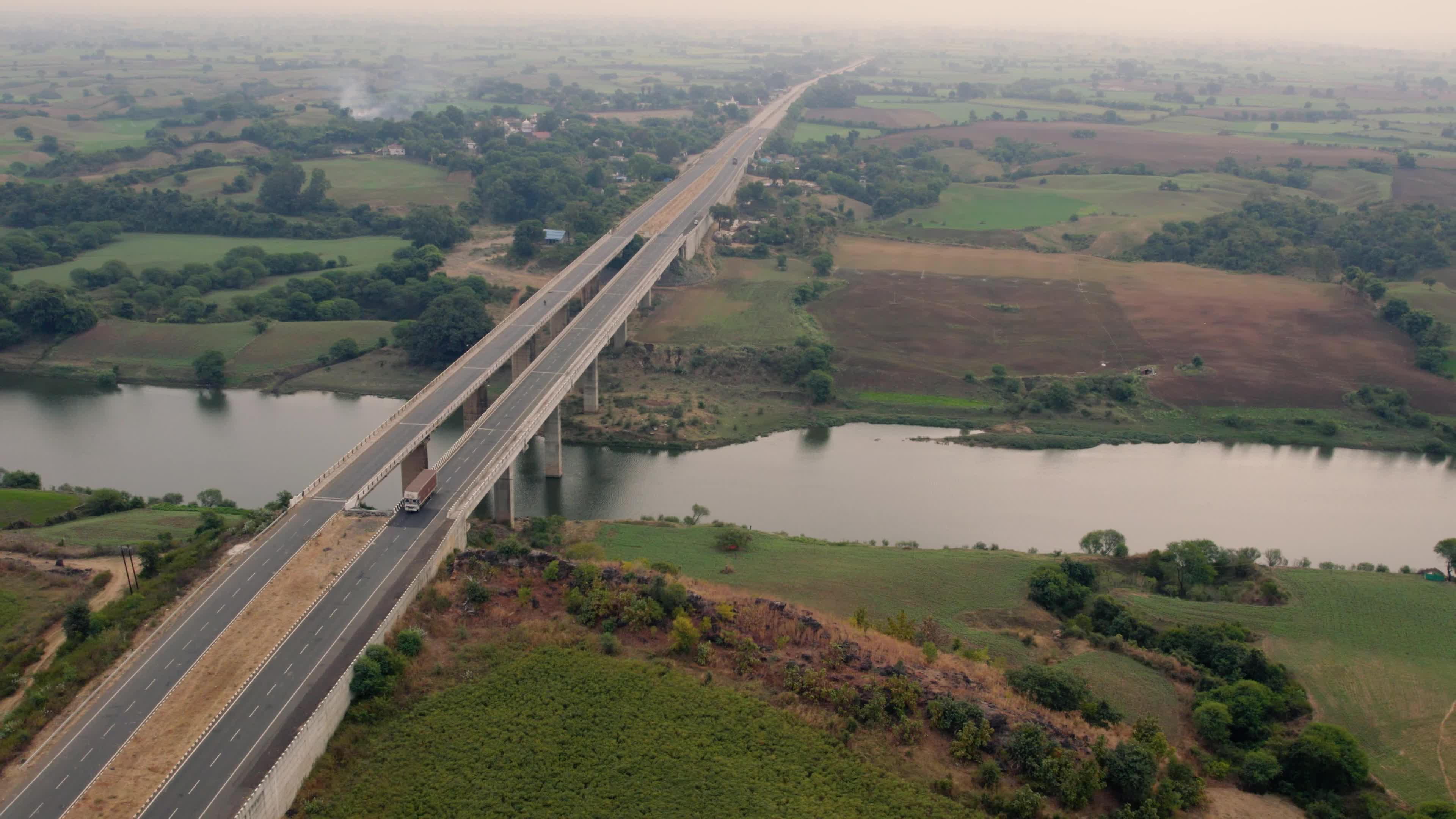 Beautiful Highway Roads in the Mountains in the Indian state of Chhattisgarh