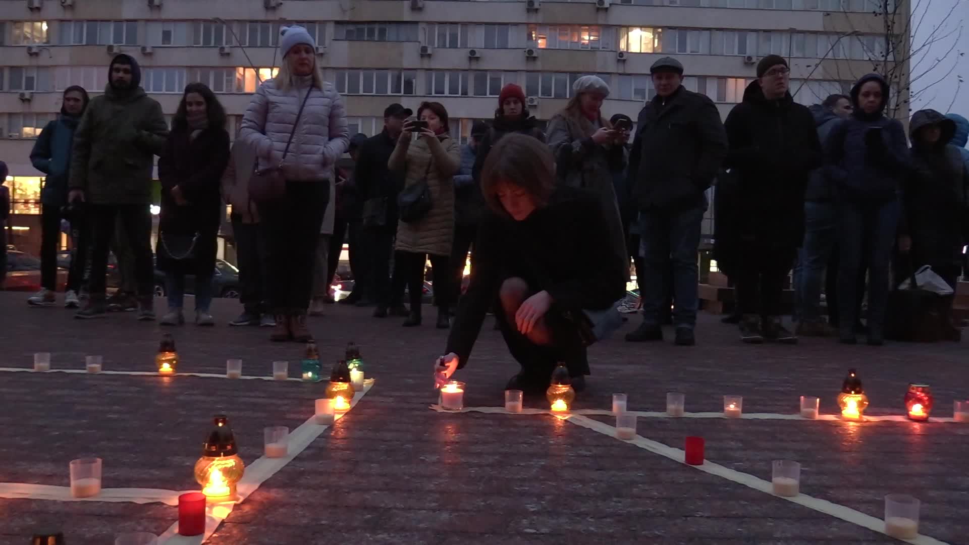 The first anniversary of the bombing of the Mariupol Drama Theatre, a memorial rally in Kyiv, amid Russia's invasion of Ukraine