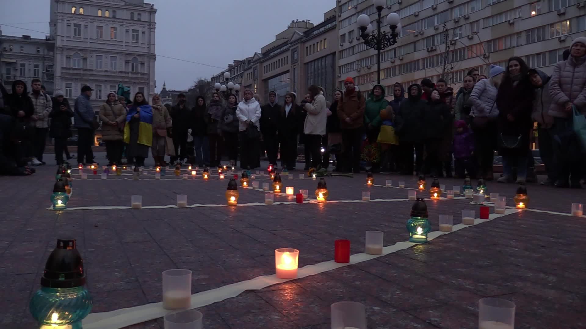 The first anniversary of the bombing of the Mariupol Drama Theatre, a memorial rally in Kyiv, amid Russia's invasion of Ukraine