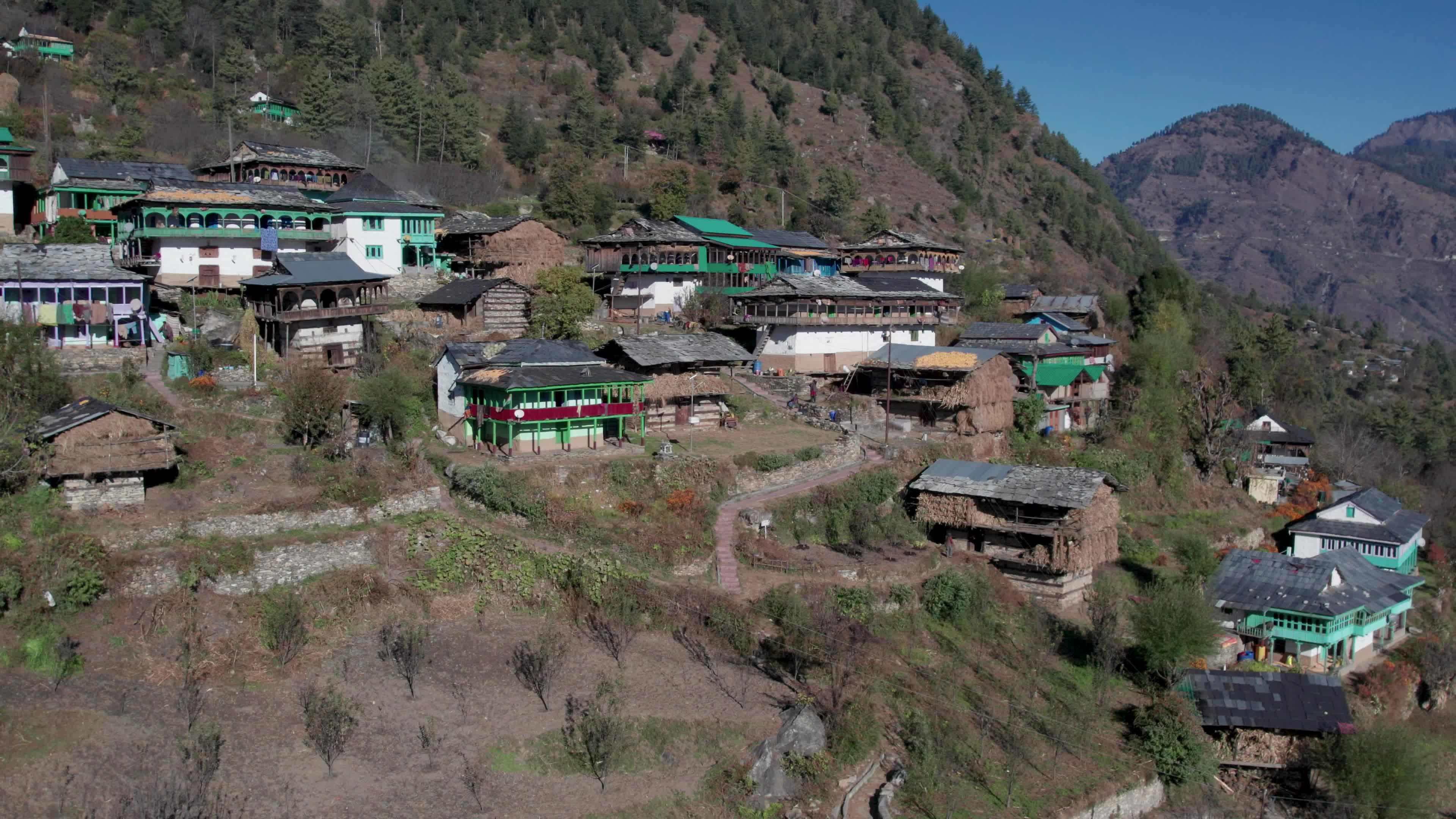Remote Himalayan Village - Behlo: 4K video which gives a Rare Glimpse into the Simple Life of the Himalayan Village with Traditional Houses 