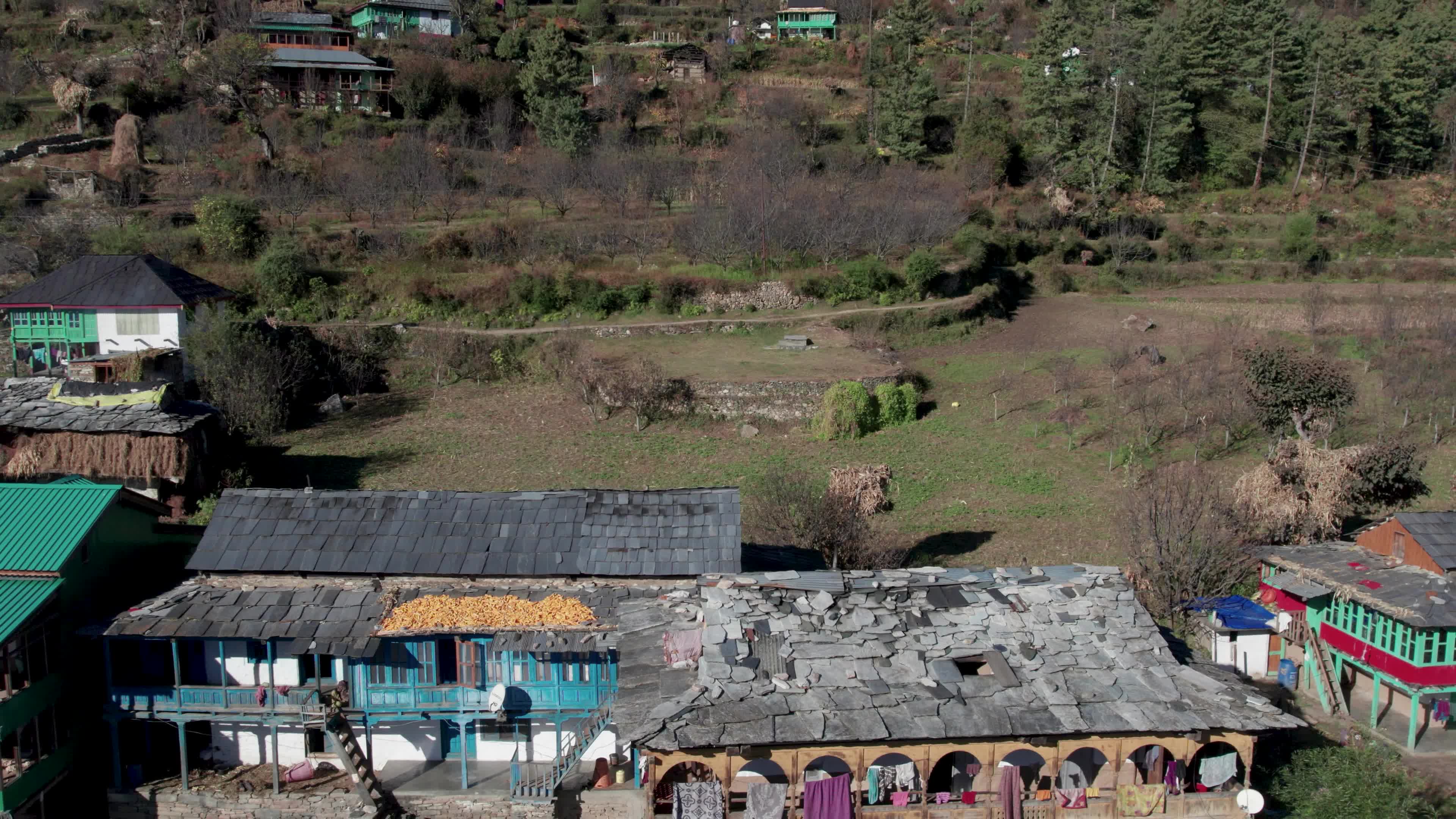 Remote Himalayan Village - Behlo: 4K video which gives a Rare Glimpse into the Simple Life of the Himalayan Village with Traditional Houses 