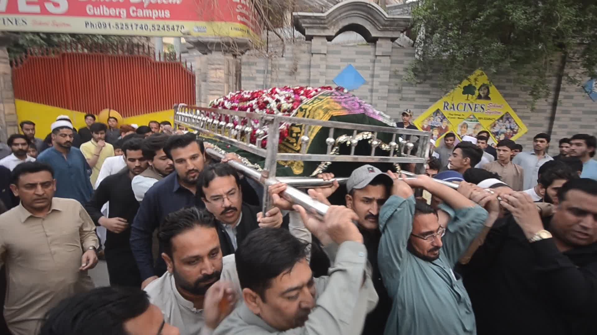 Funeral for young Pakistani shipwreck victim in Peshawar
