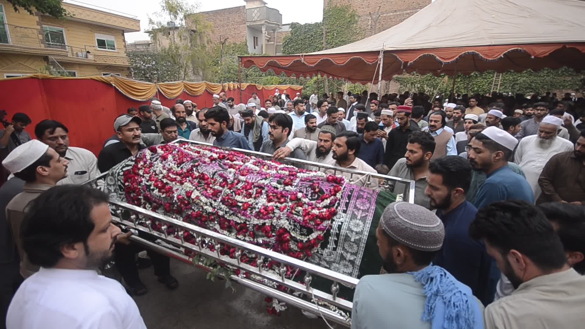 Funeral for young Pakistani shipwreck victim in Peshawar
