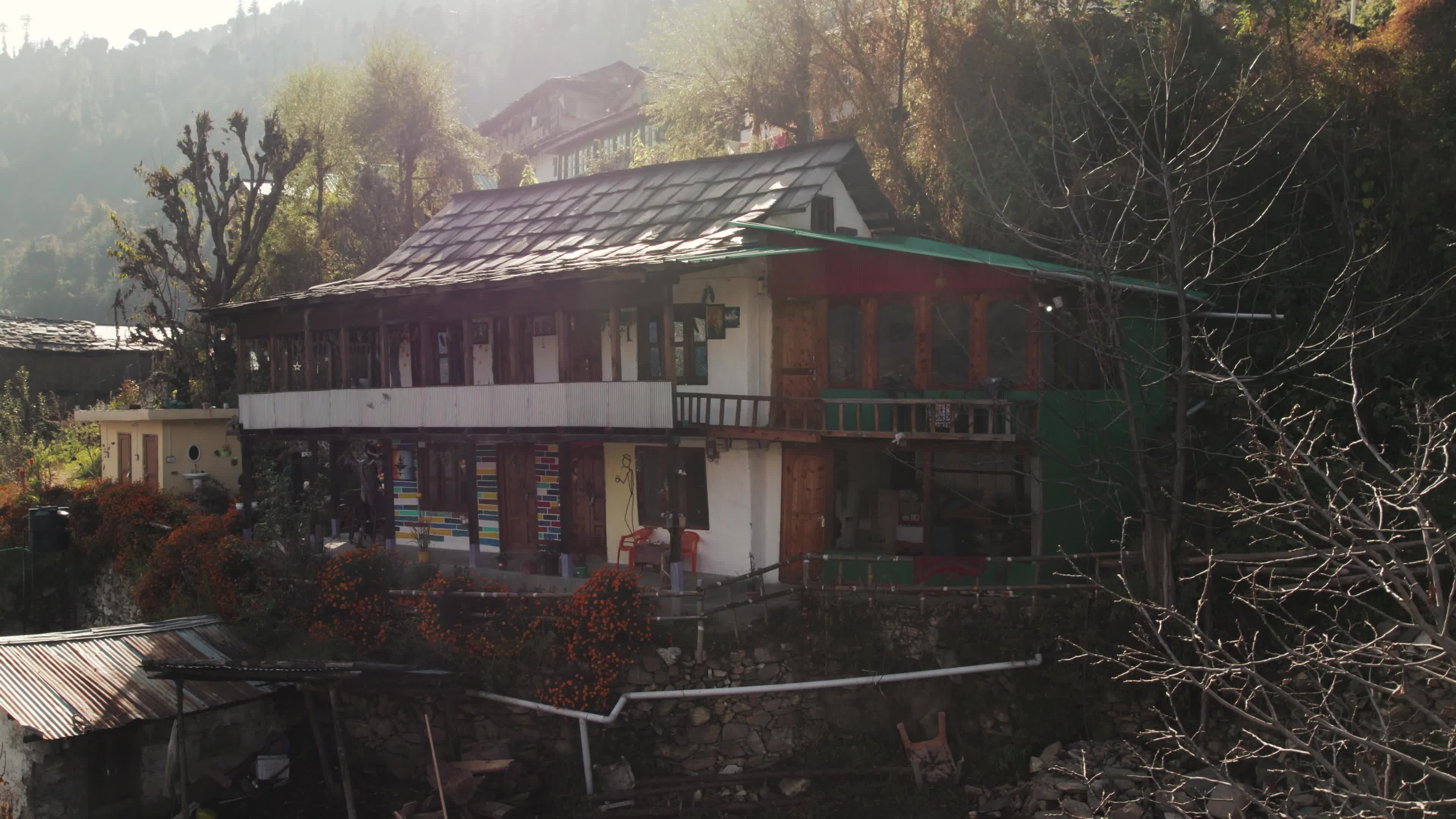 Behlo Village Wooden Cottage - A Multistory Himalayan Retreat | 4K Drone Video