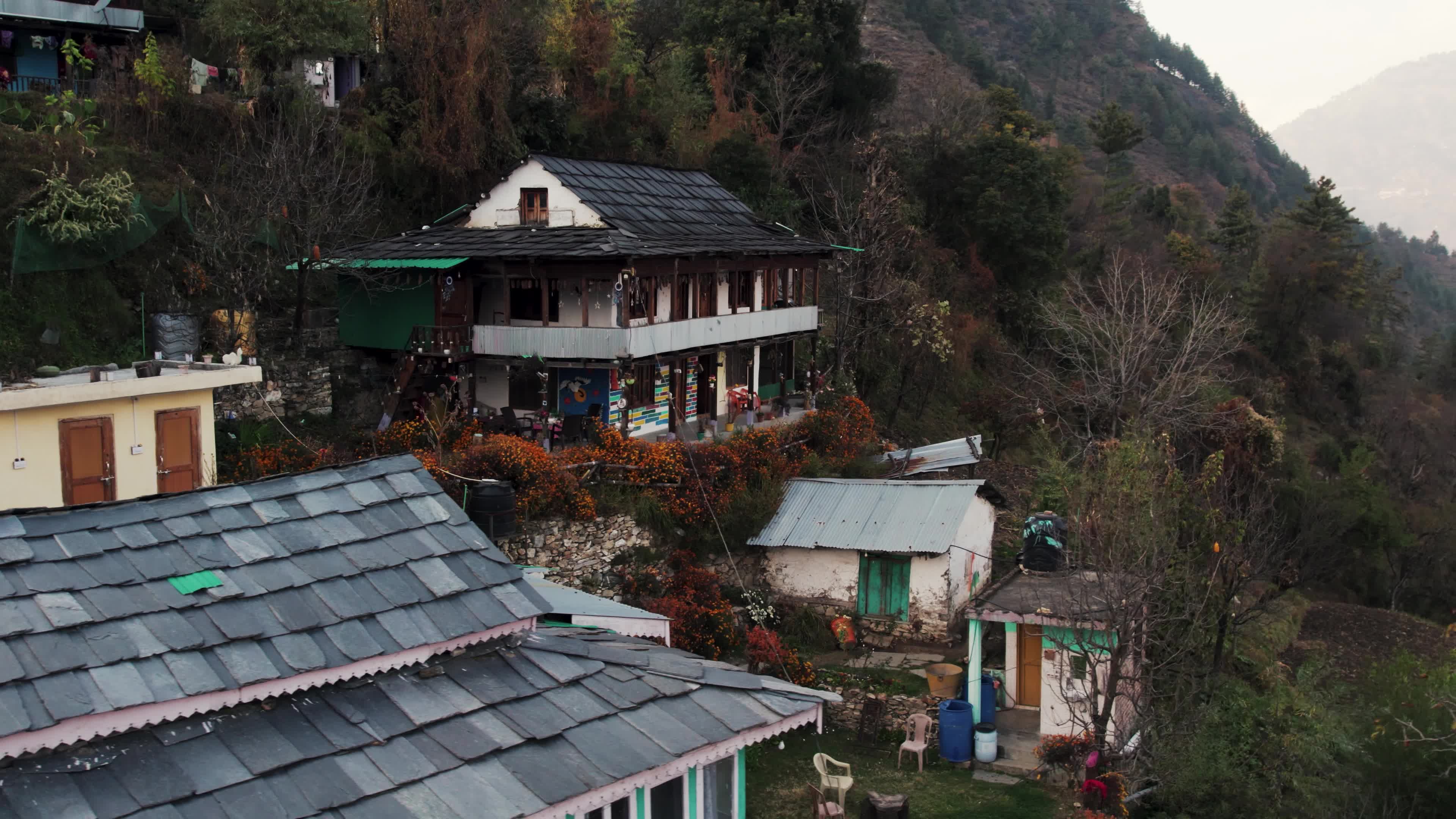Behlo Village Wooden Cottage - A Multistory Himalayan Retreat | 4K Drone Video