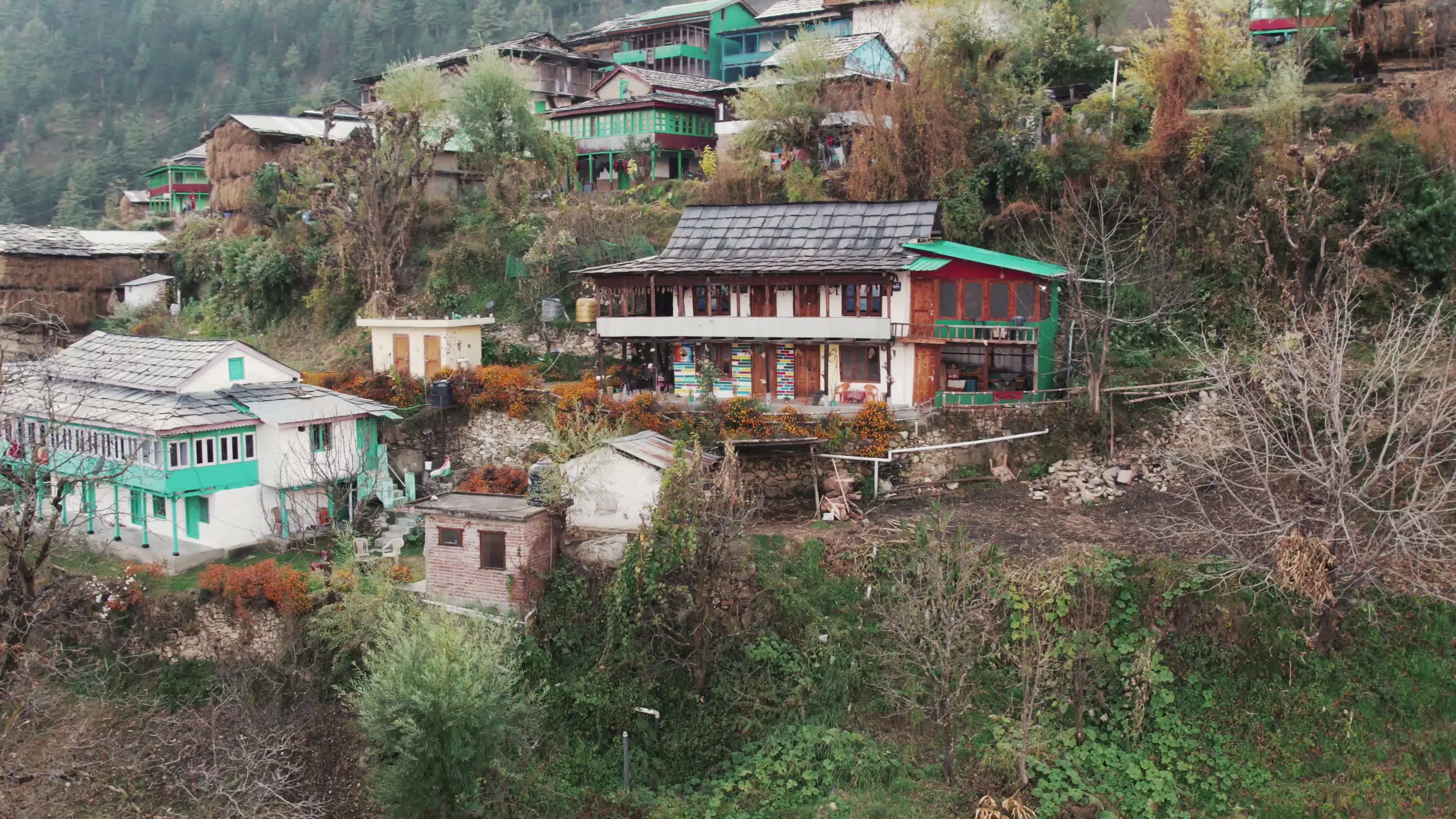 Behlo Village Wooden Cottage - A Multistory Himalayan Retreat | 4K Drone Video