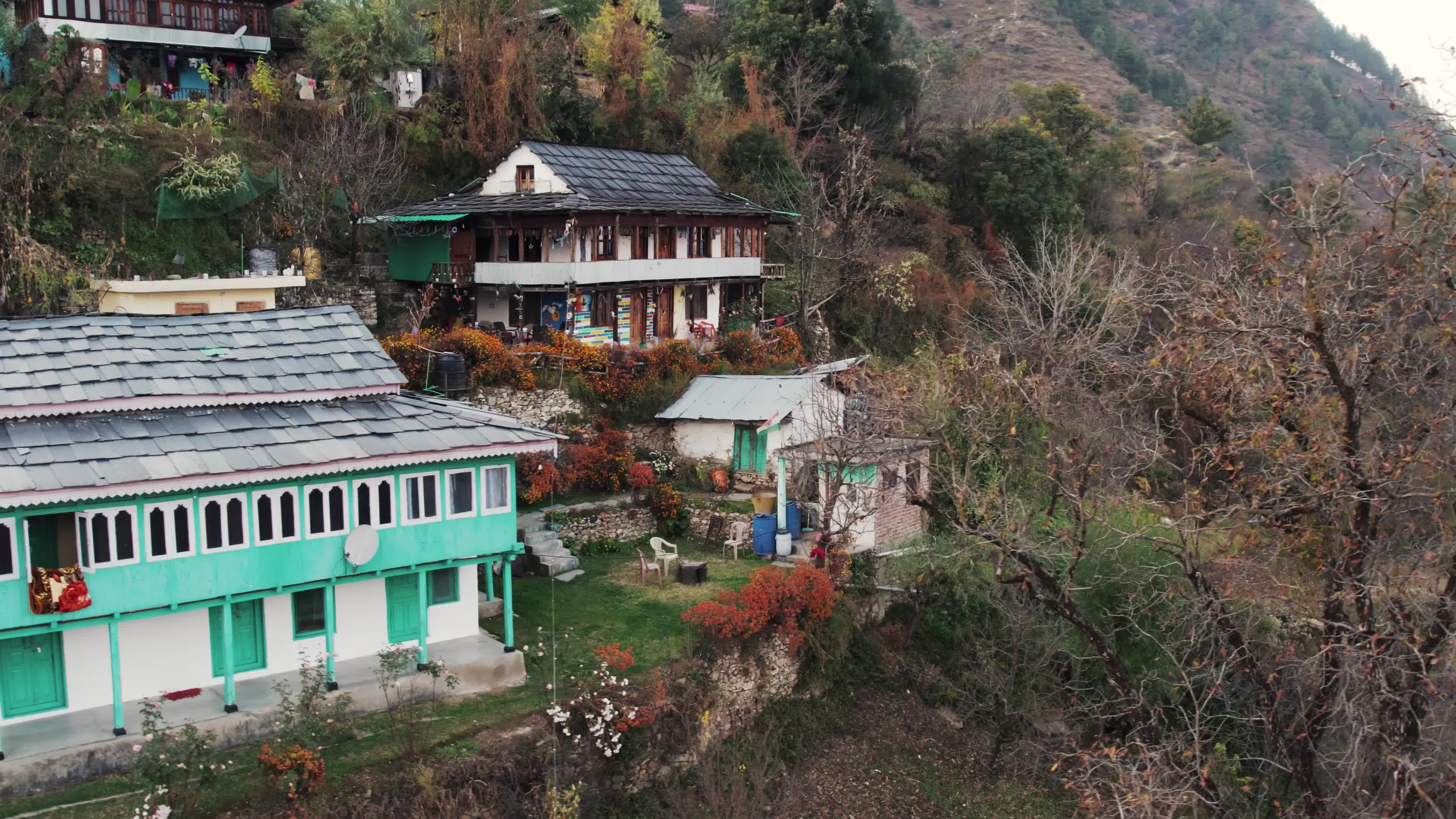 Behlo Village Wooden Cottage - A Multistory Himalayan Retreat | 4K Drone Video