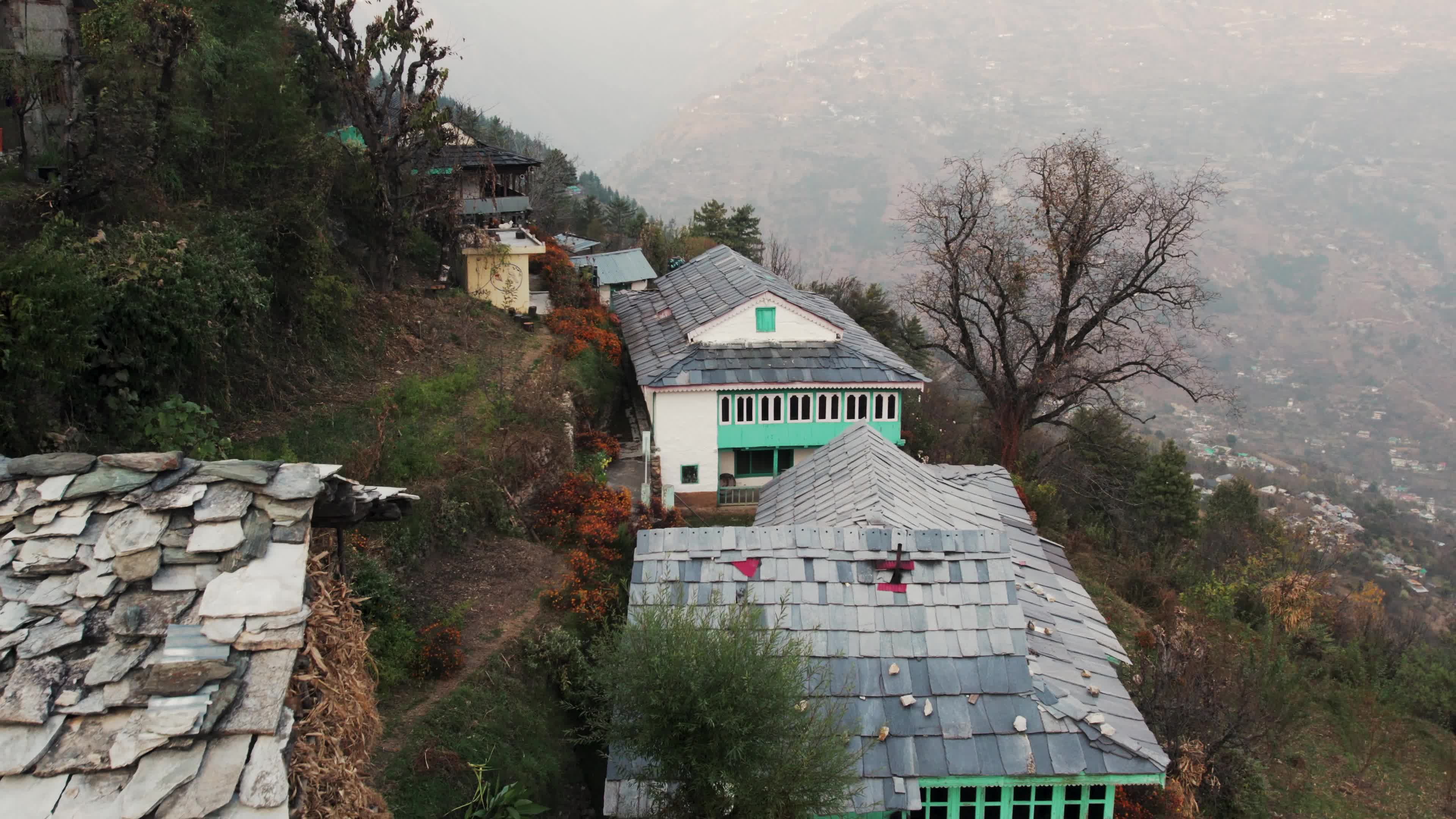 Behlo Village Wooden Cottage - A Multistory Himalayan Retreat | 4K Drone Video