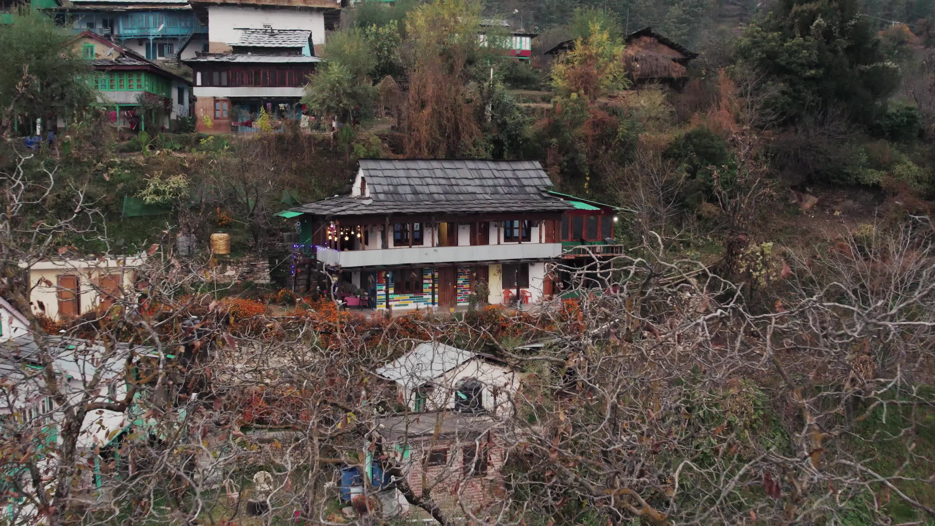 Behlo Village Wooden Cottage - A Multistory Himalayan Retreat | 4K Drone Video