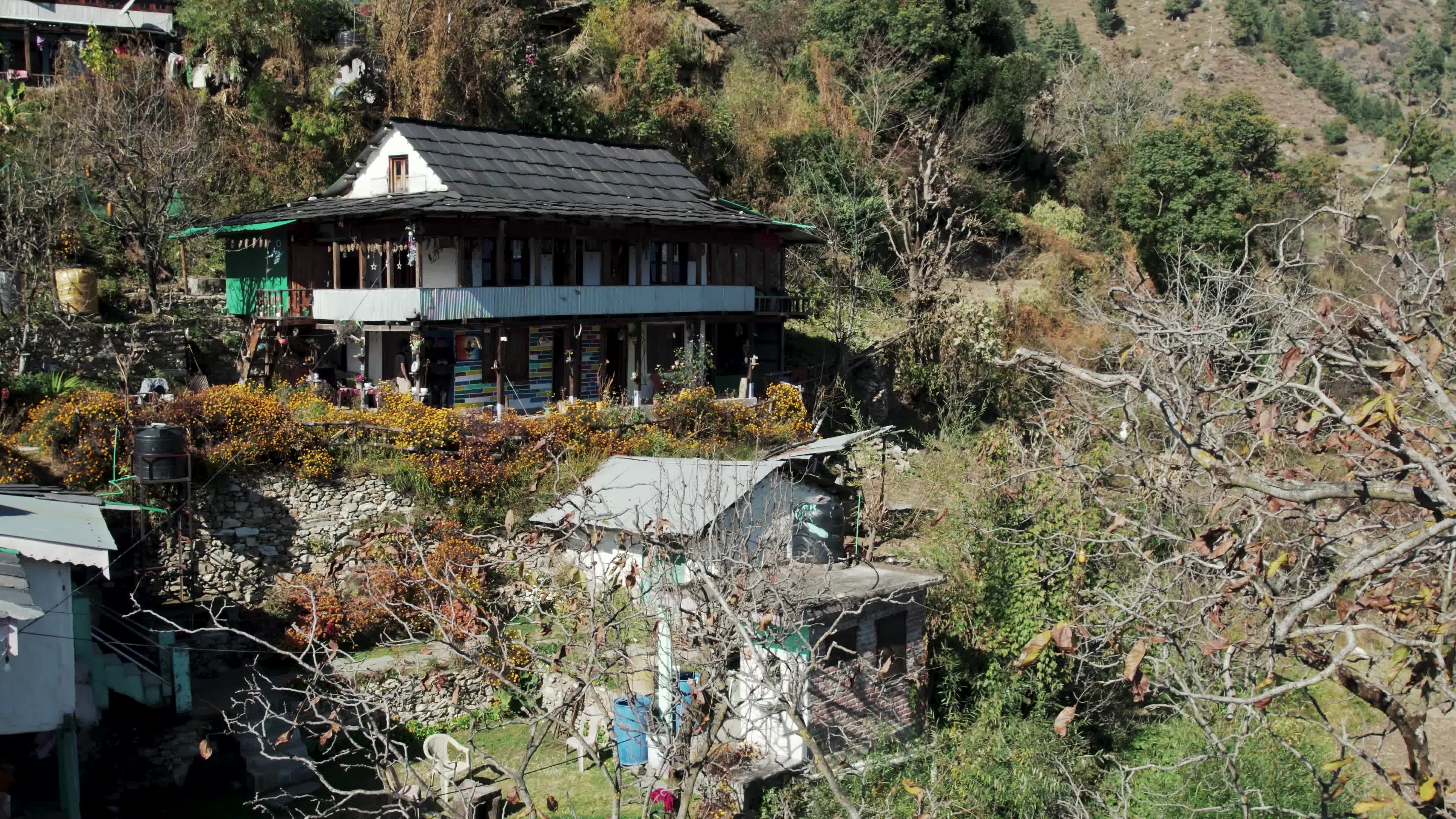 Behlo Village Wooden Cottage - A Multistory Himalayan Retreat | 4K Drone Video