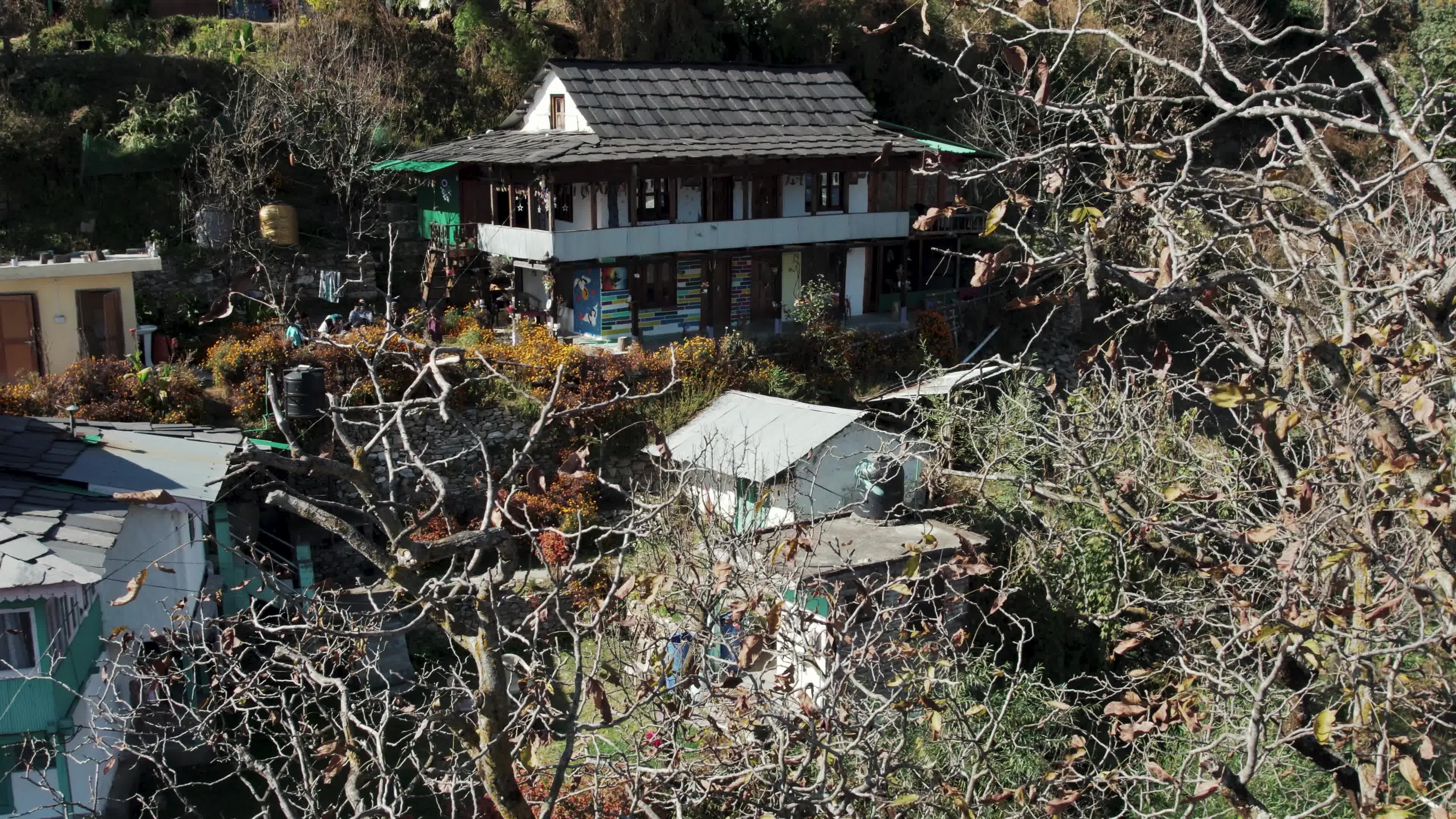 Behlo Village Wooden Cottage - A Multistory Himalayan Retreat | 4K Drone Video