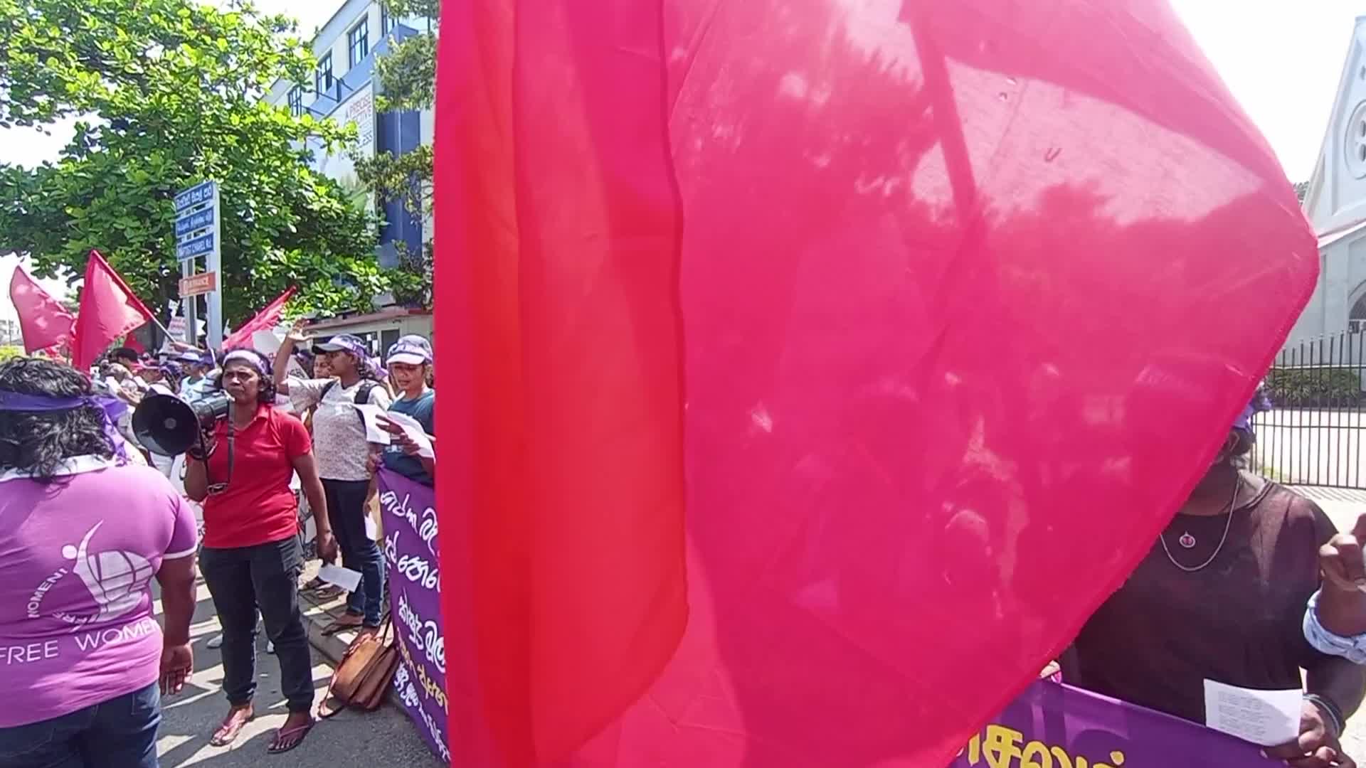 Woman's day protest in Colombo, Sri Lanka