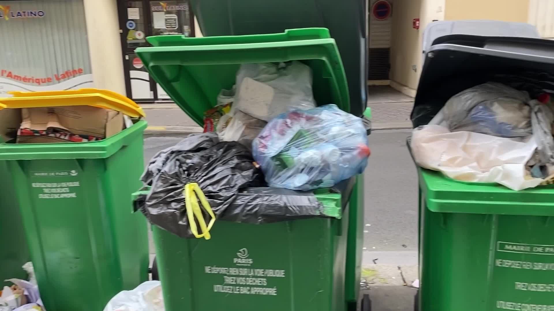 Strike of the garbage collectors against the reform of the pensions, in Paris,