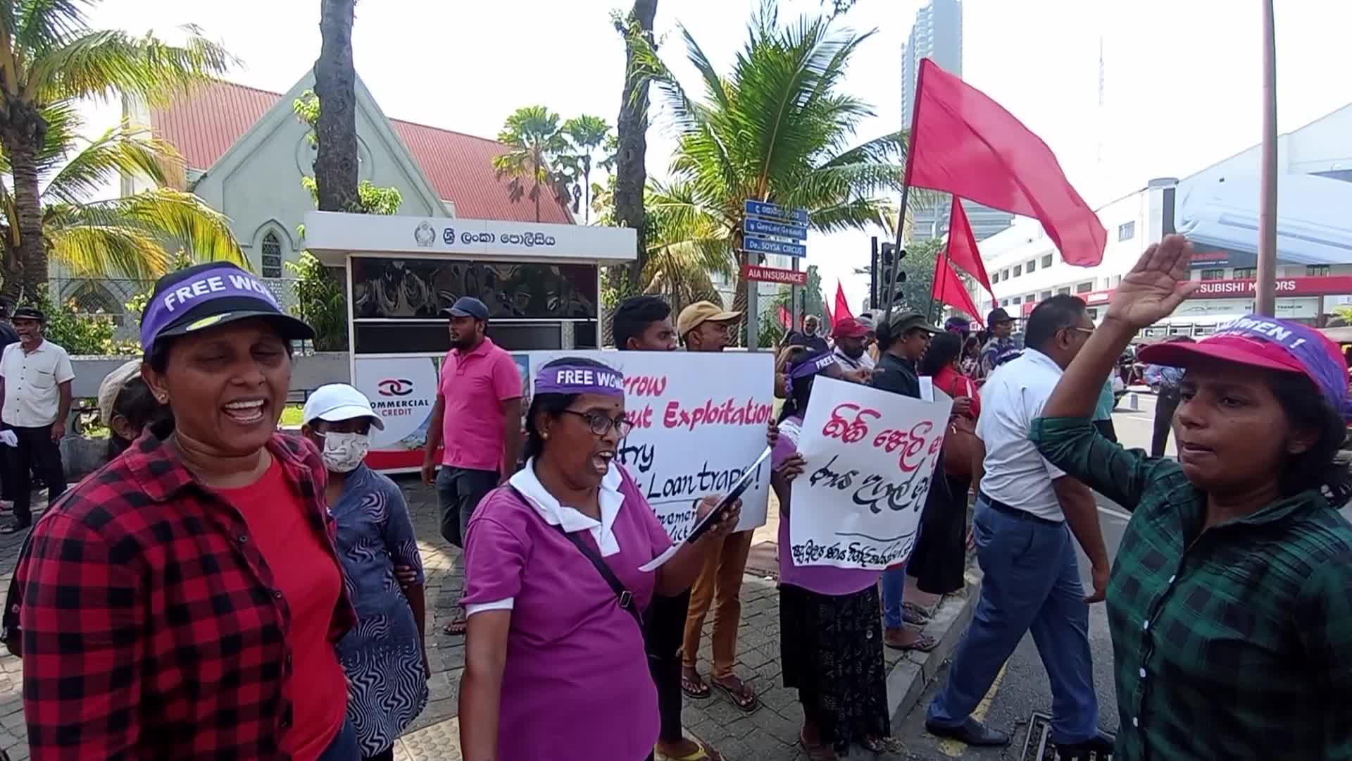 Woman's day protest in Colombo, Sri Lanka