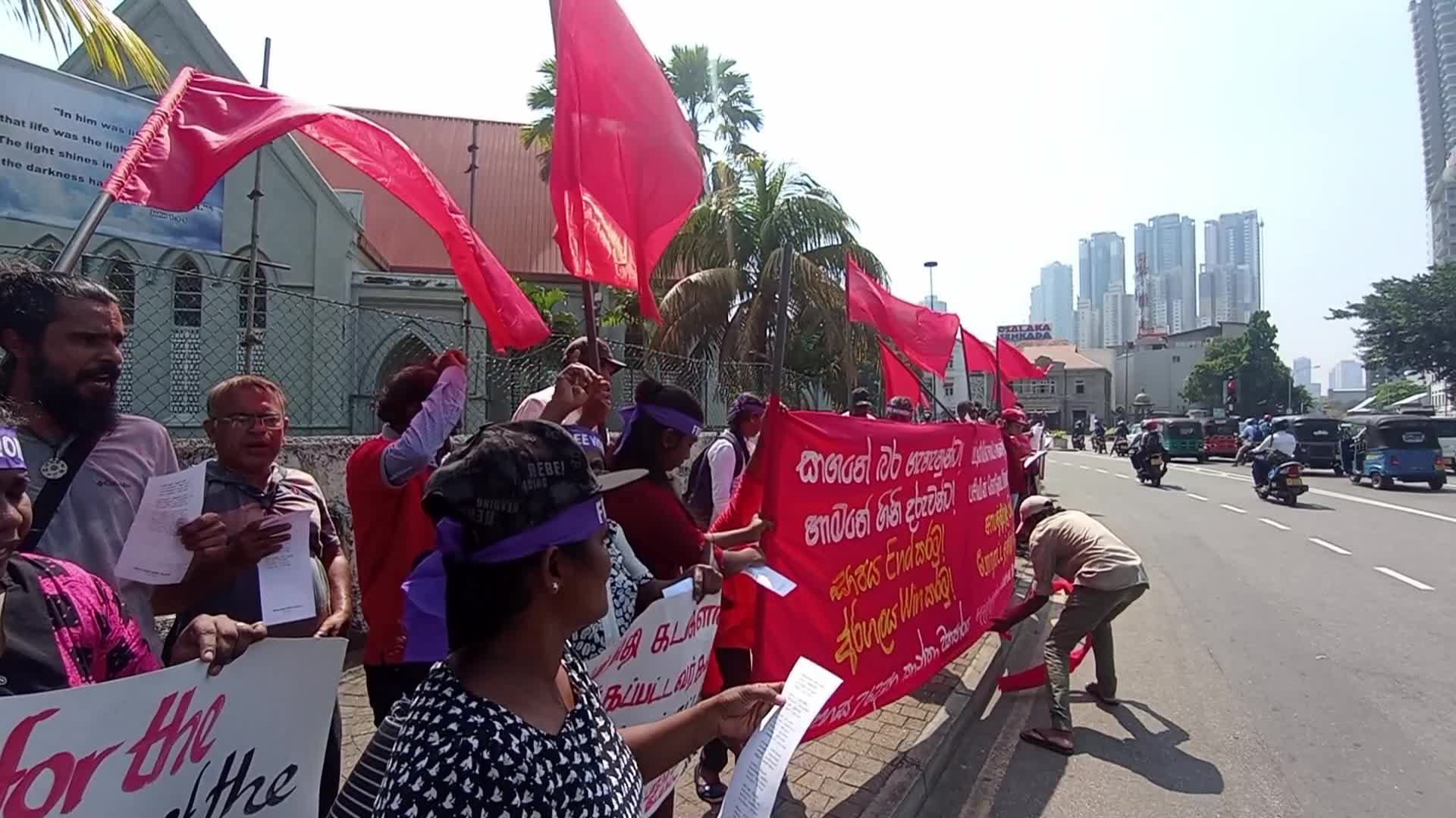 Woman's day protest in Colombo, Sri Lanka