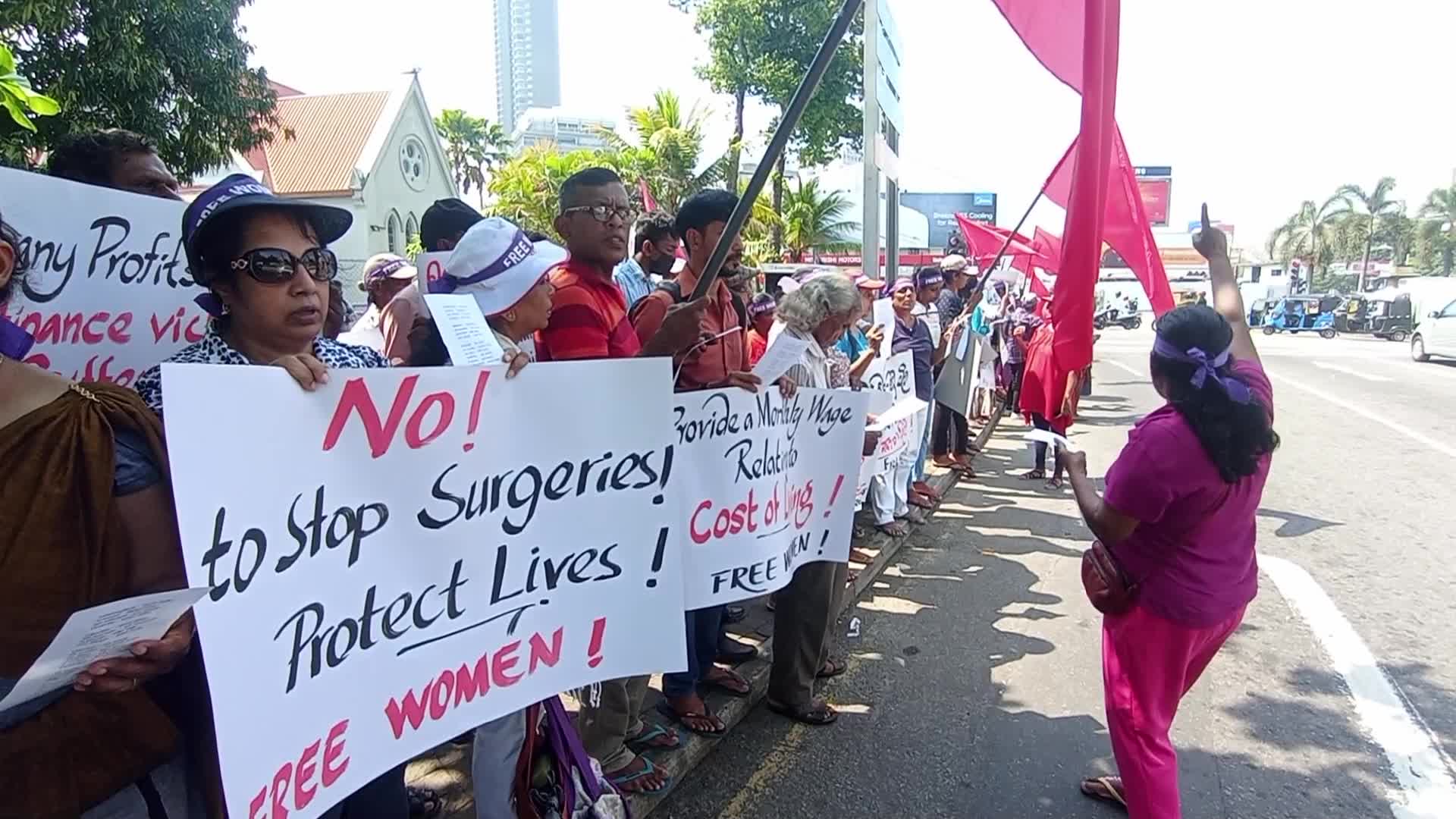 Woman's day protest in Colombo, Sri Lanka