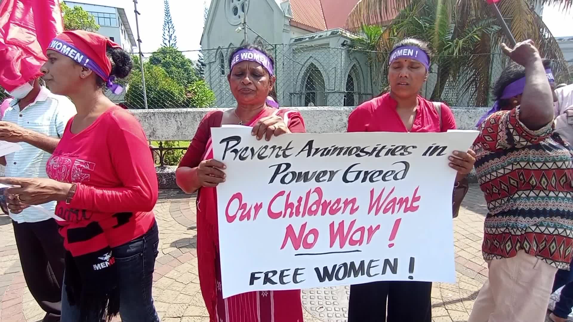 Woman's day protest in Colombo, Sri Lanka