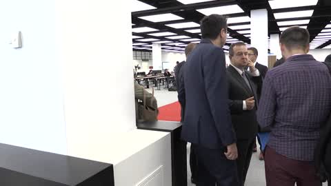 Ivica Dacic speaks with journalists at Western Balkans Summit