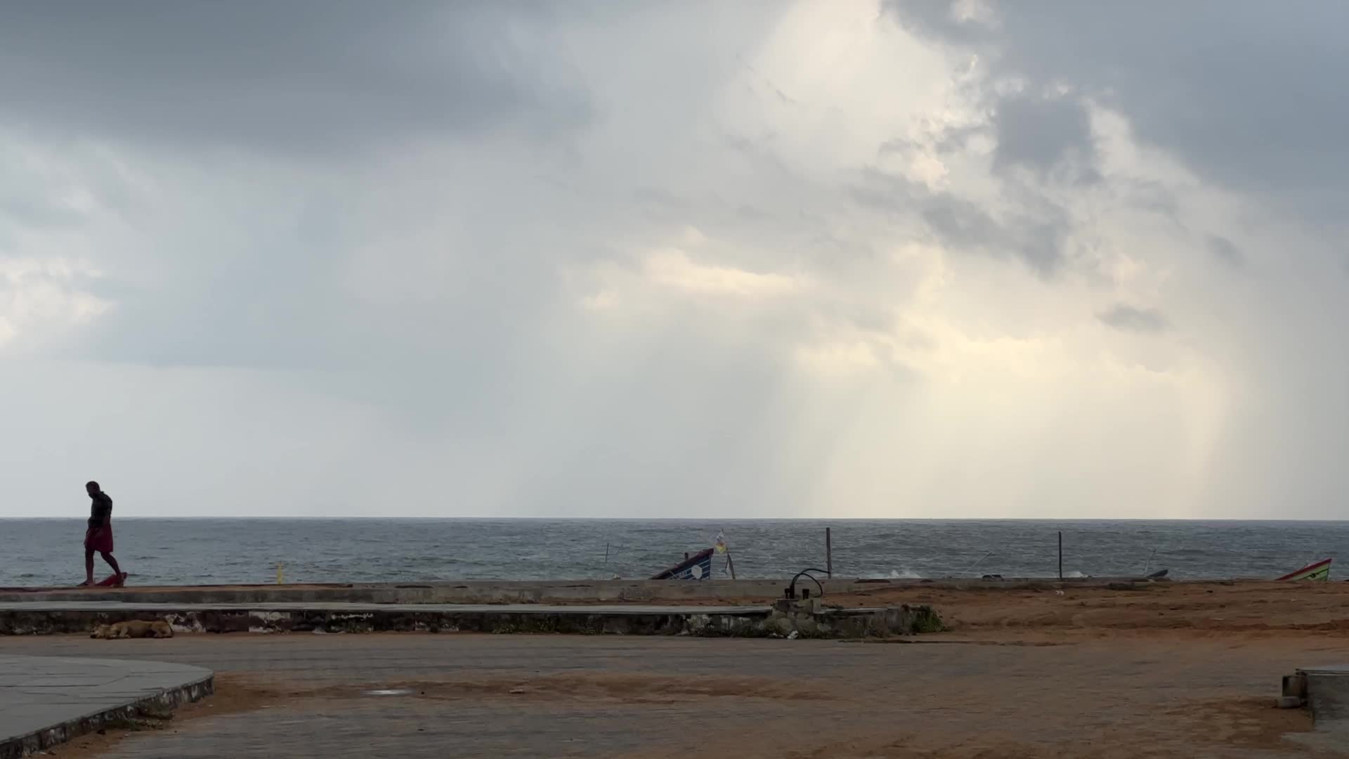 Daily life at Shangumugham beach in Kerala