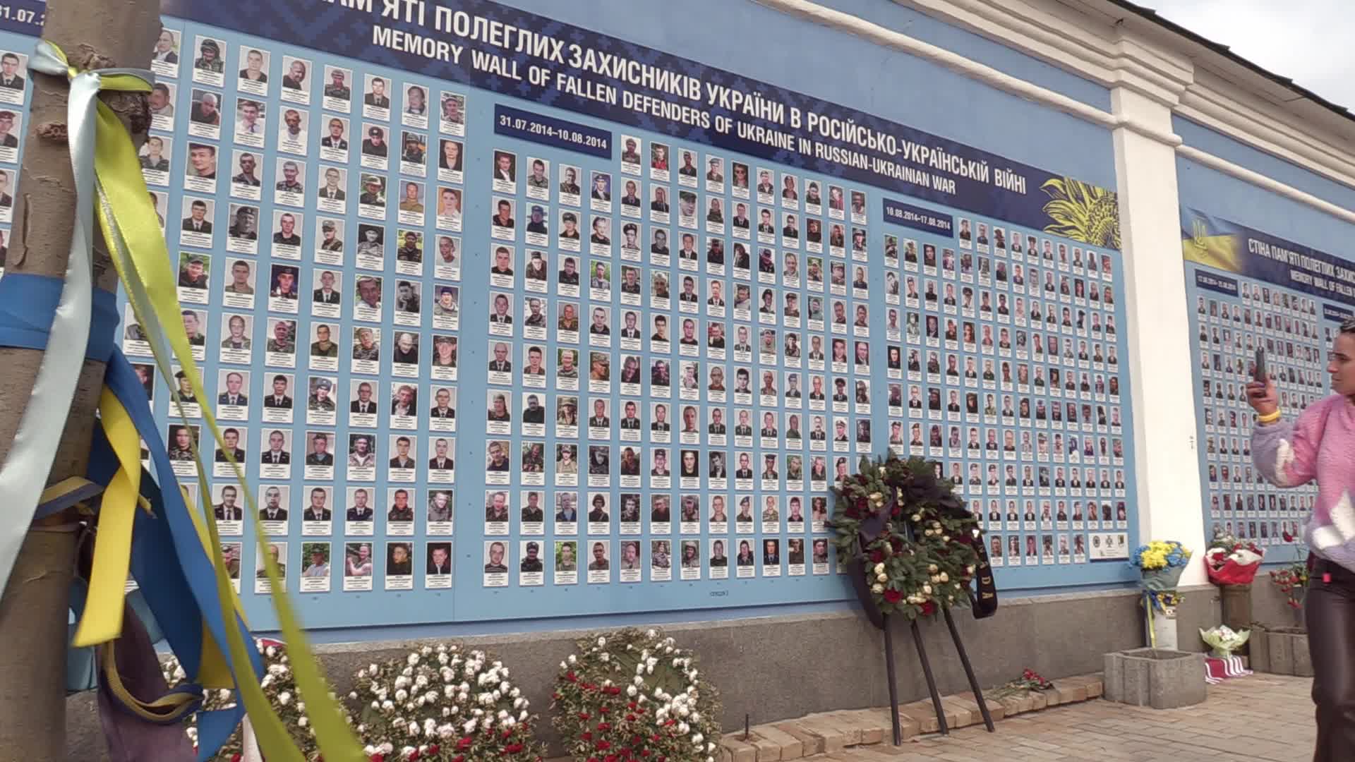 The Memory wall of fallen defenders of Ukraine in the Russian-Ukrainian War in Kyiv, amid Russia's invasion of Ukraine