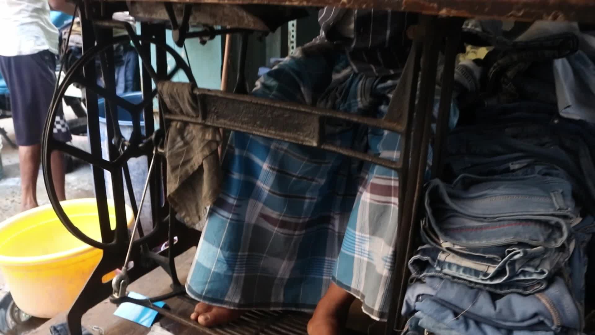 Second-hand clothes market in Kolkata, India