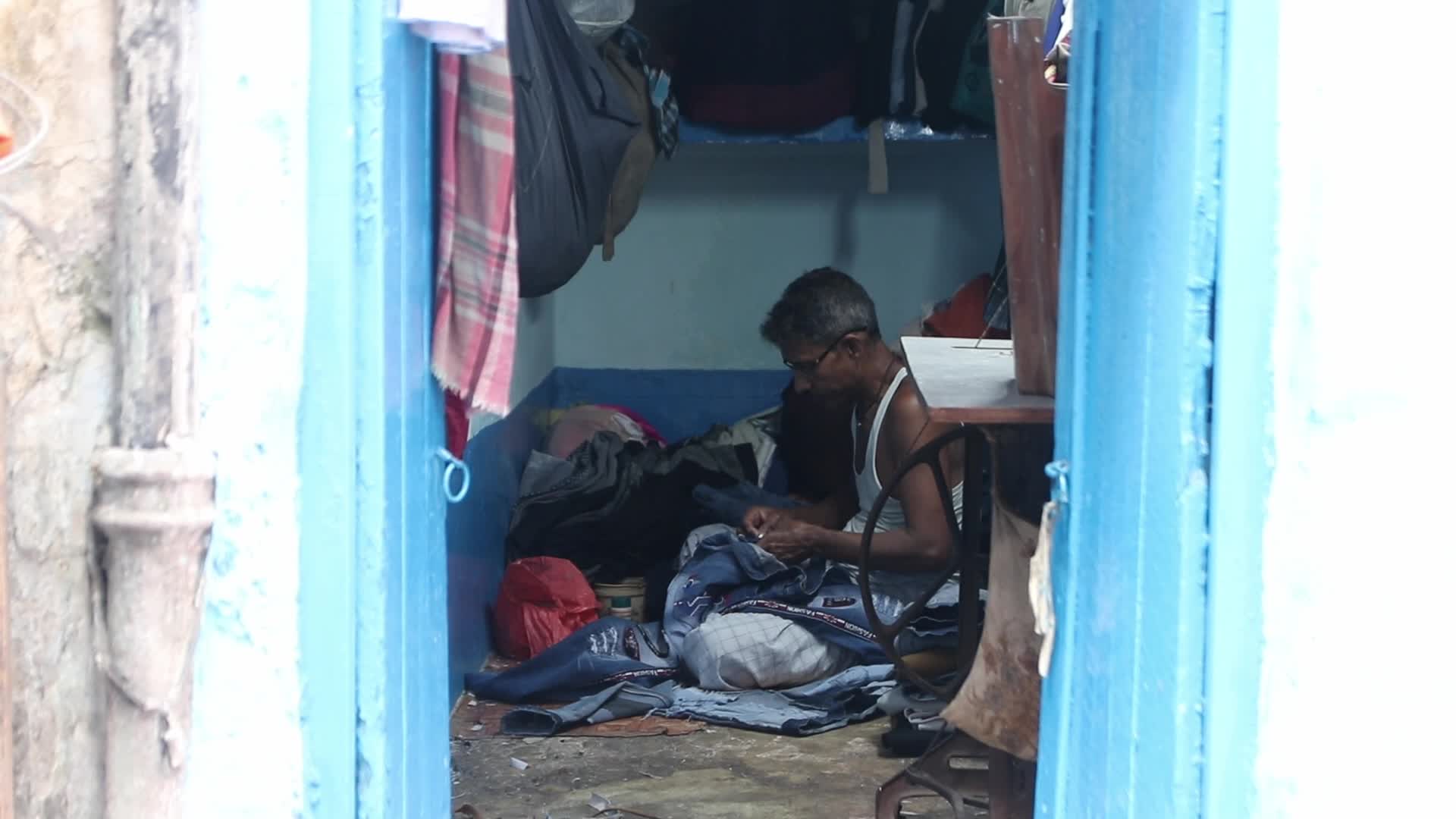Second-hand clothes market in Kolkata, India