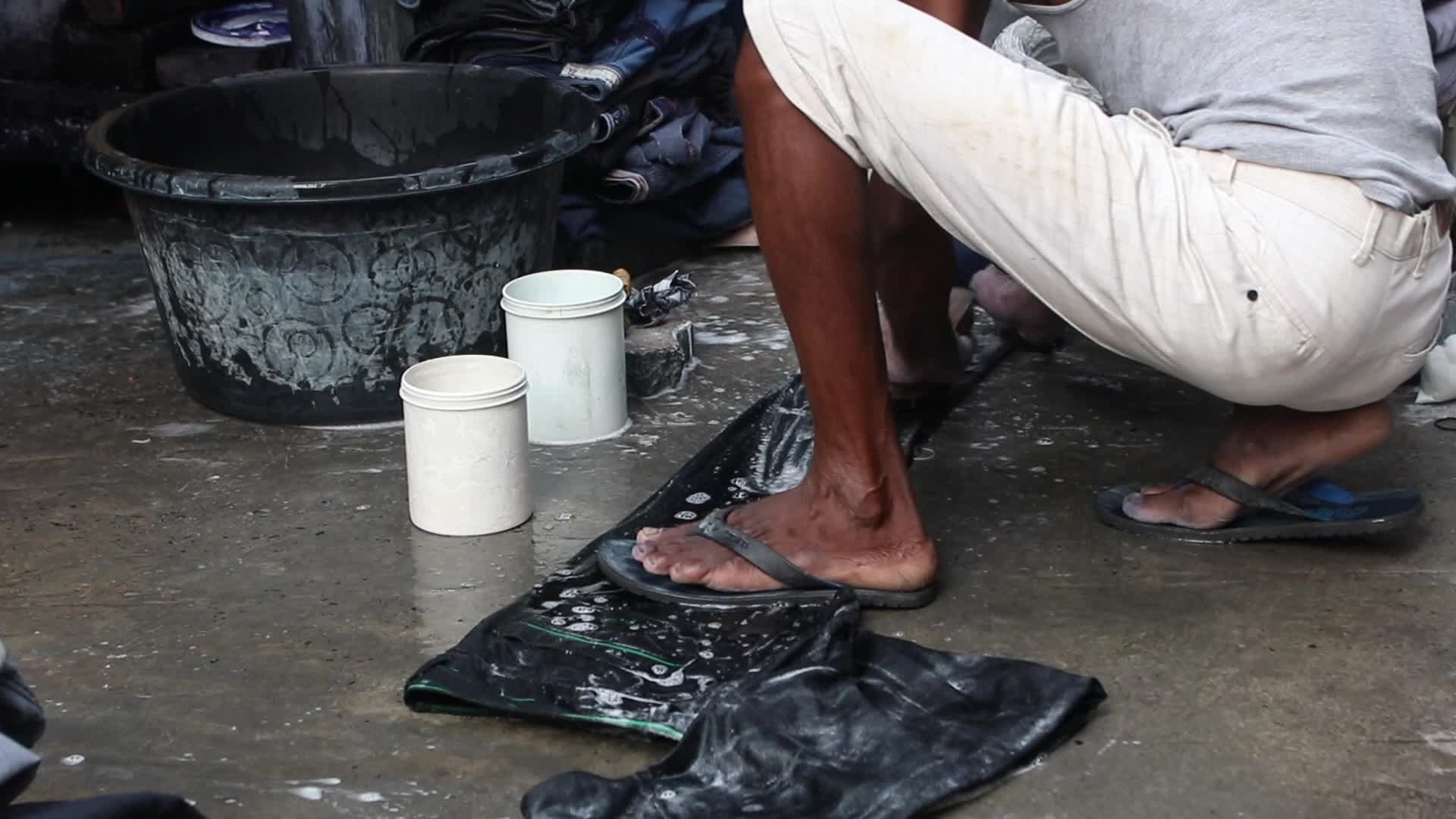 Second-hand clothes market in Kolkata, India
