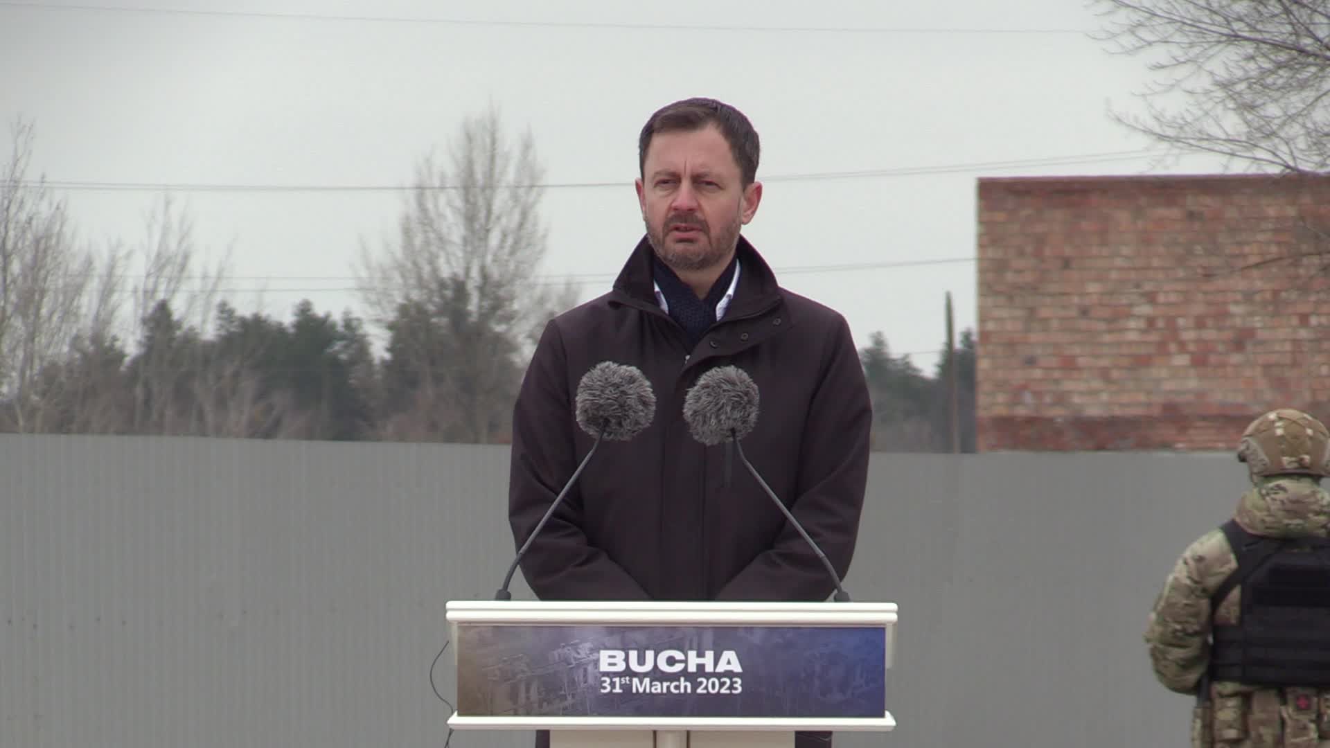 Prime Ministers of Slovakia, Slovenia, Croatia and President of Moldova visit Ukraine on the first anniversary of the liberation from Russian troops in Bucha, amid Russia's invasion of Ukraine
