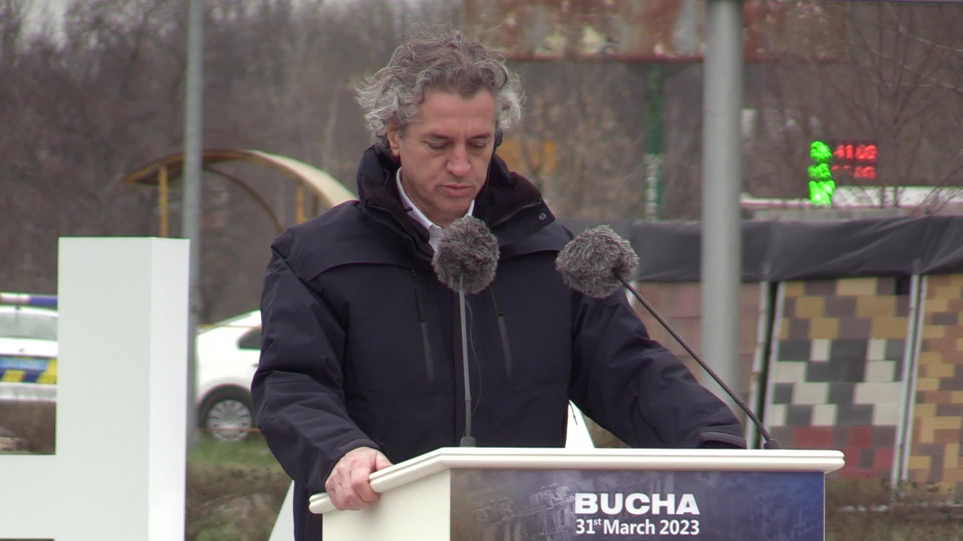 Prime Ministers of Slovakia, Slovenia, Croatia and President of Moldova visit Ukraine on the first anniversary of the liberation from Russian troops in Bucha, amid Russia's invasion of Ukraine