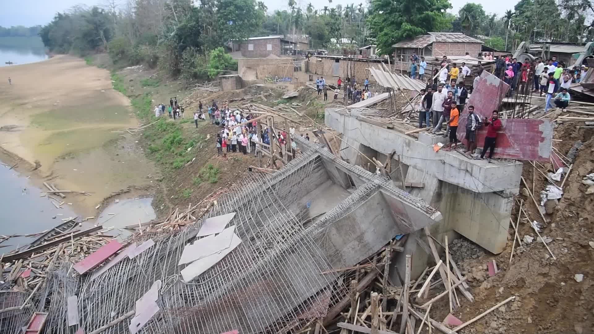 Newly Constructed Kapili Bridge Collapses in India