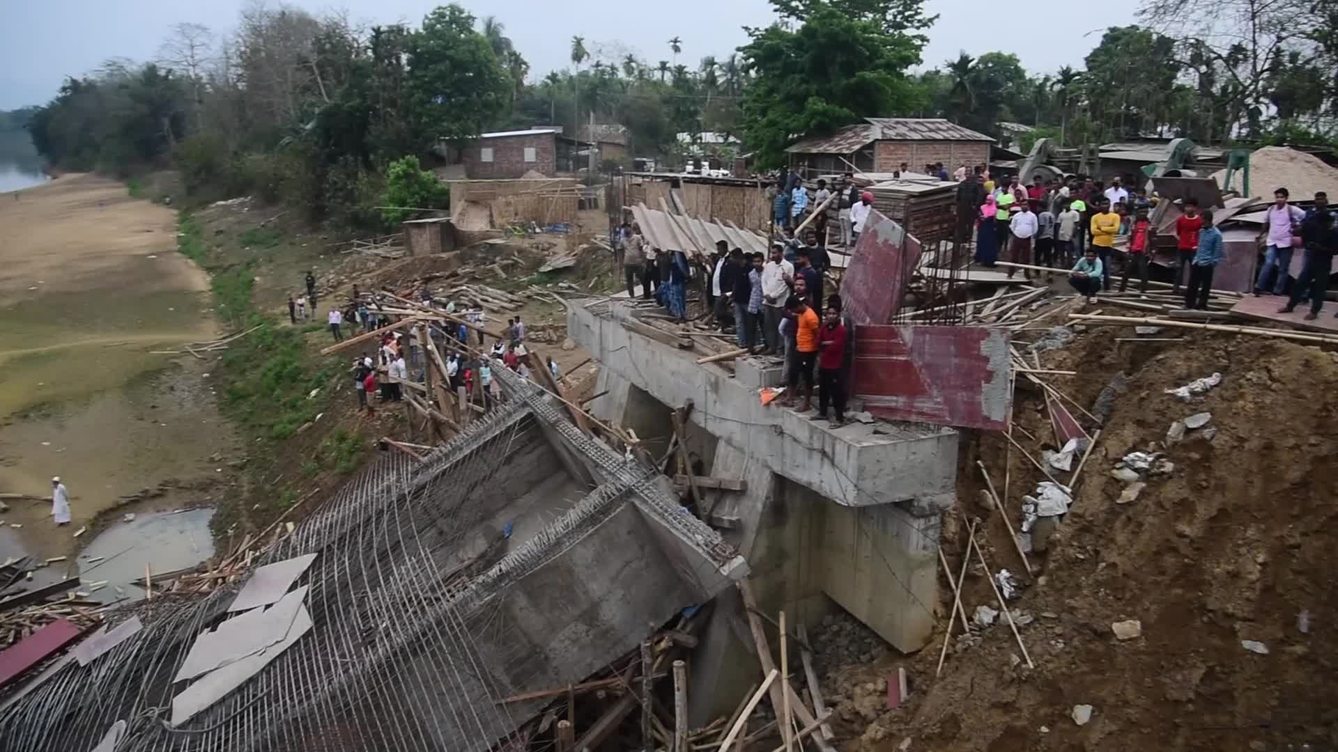 Newly Constructed Kapili Bridge Collapses in India