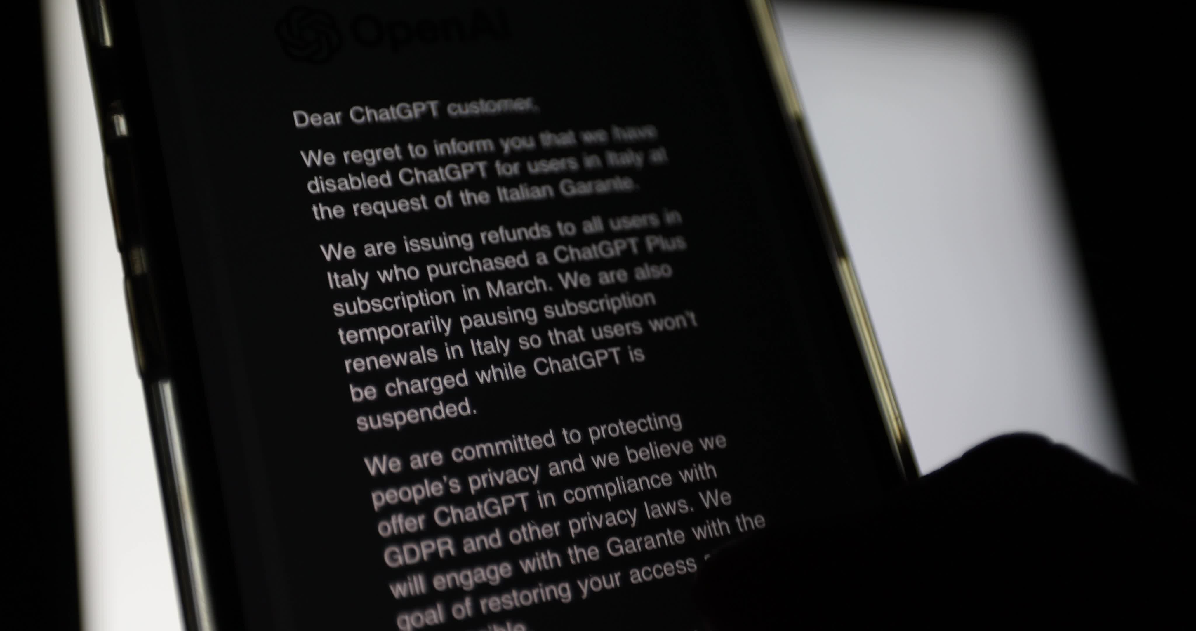 Italy Bans ChatGPT Due to Privacy Concerns