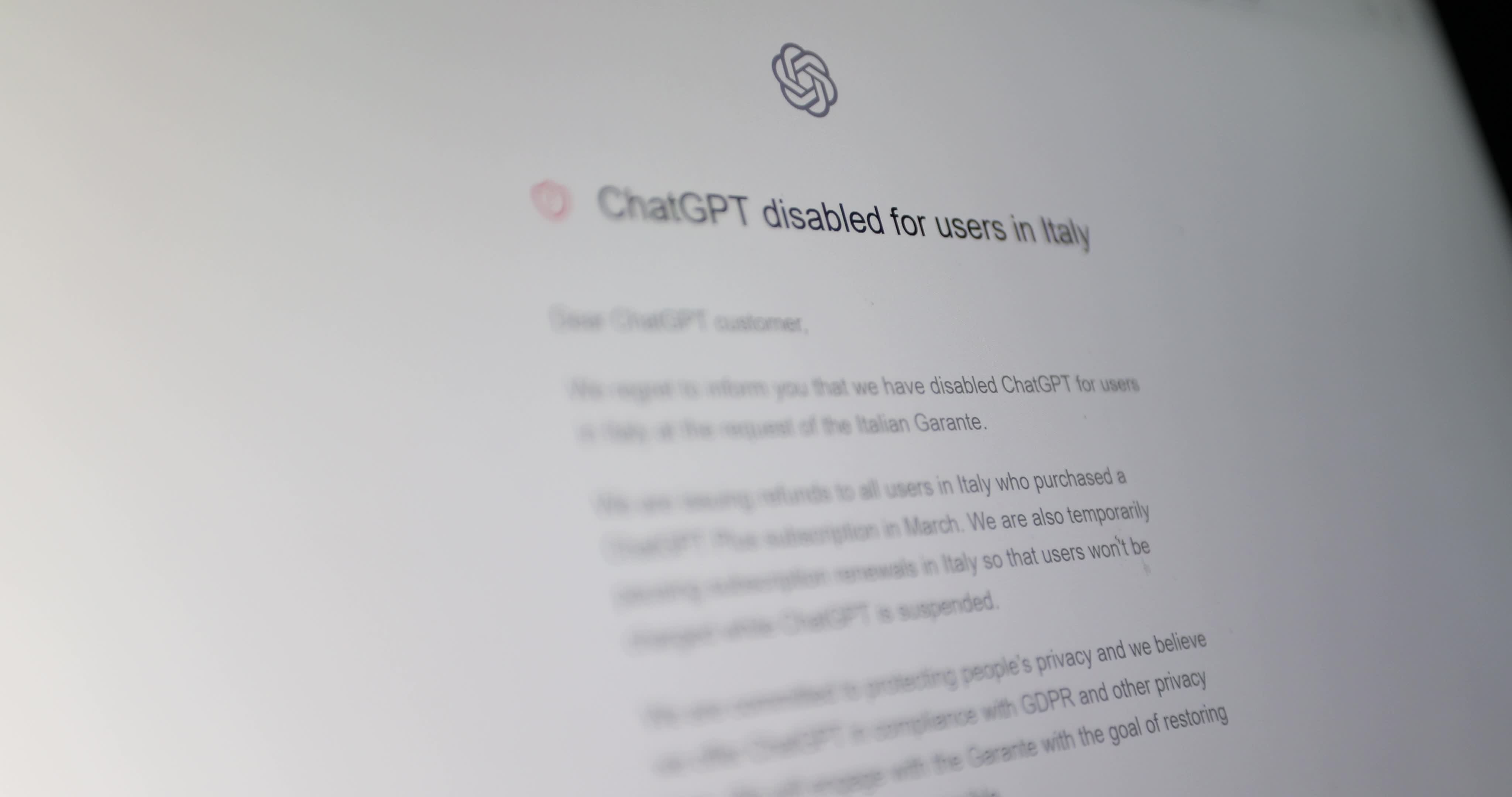 Italy Bans ChatGPT Due to Privacy Concerns