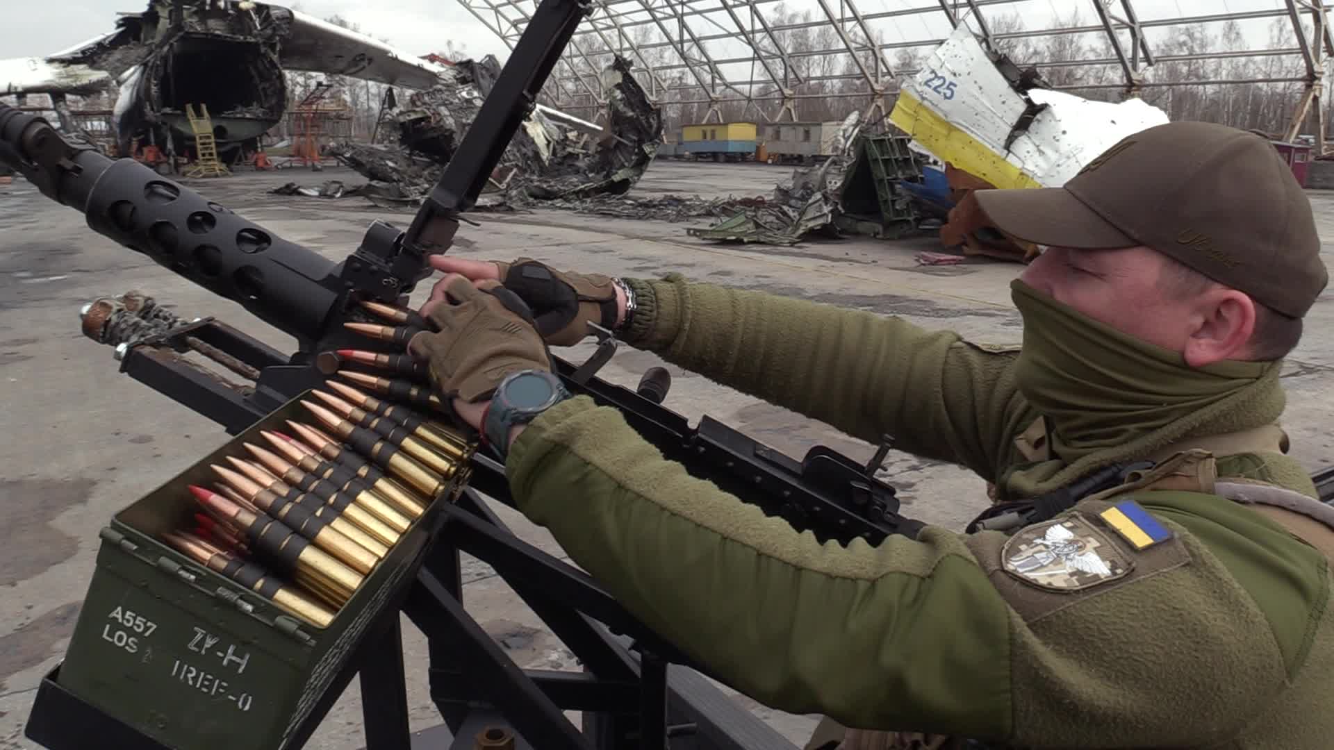A handover ceremony of vehicles with machine guns for mobile anti-aircraft groups in Ukraine, amid Russia's invasion of Ukraine
