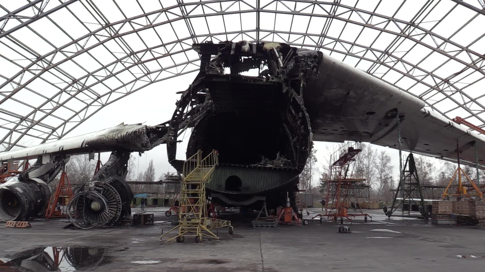 Destroyed the largest cargo aircraft in the world Antonov An-225 Mriya "Dream" in Hostomel, amid Russia's invasion of Ukraine

