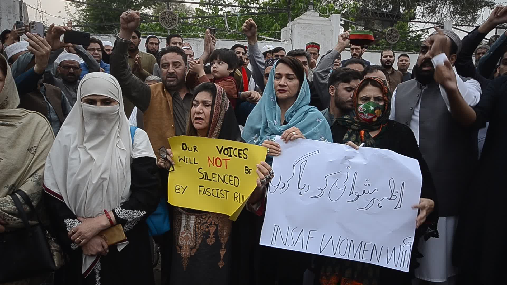 PTI supporters protest against Azhar Mashwani disappearance in Peshawar
